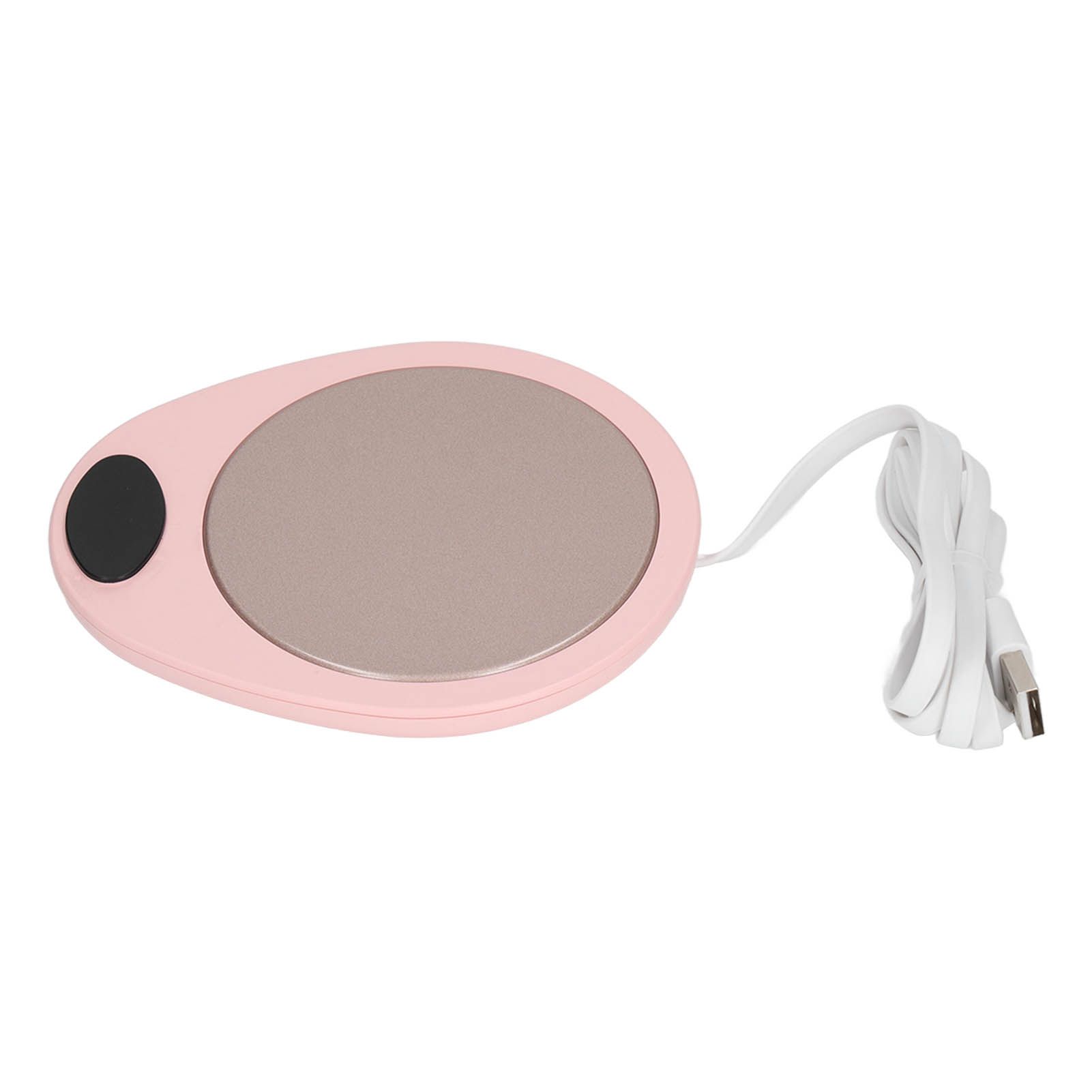 USB Mug Warmer Constant Temp Waterproof Adjustable Electric Beverage Heating Plate for Ceramic Coffee Cups Pink White - Image 7
