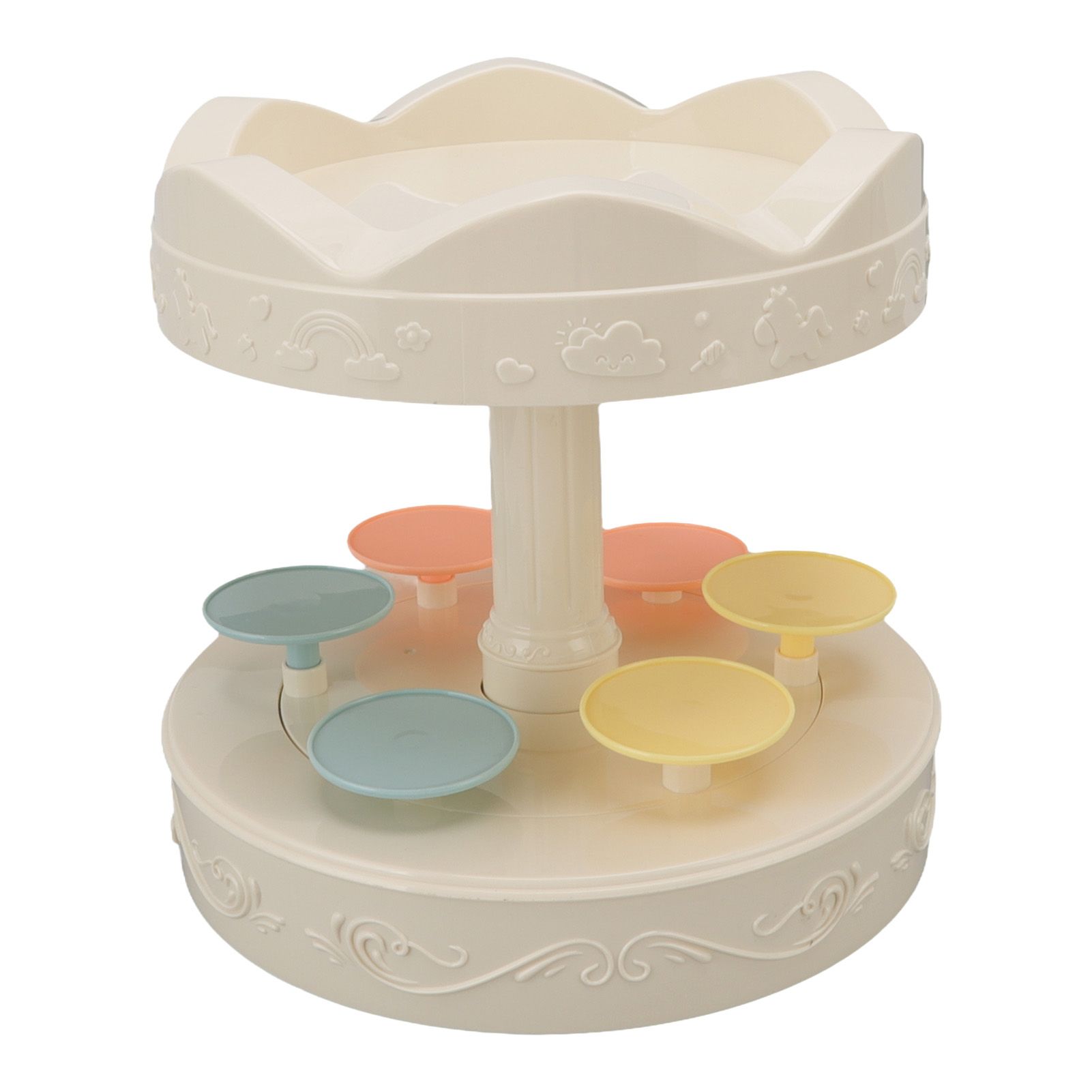 6 Trays 2 Tier Automatic Rotating Dessert Cupcake Display Table Swing Tray with Music for Wedding Birthday Party Supplies Gift - Image 4