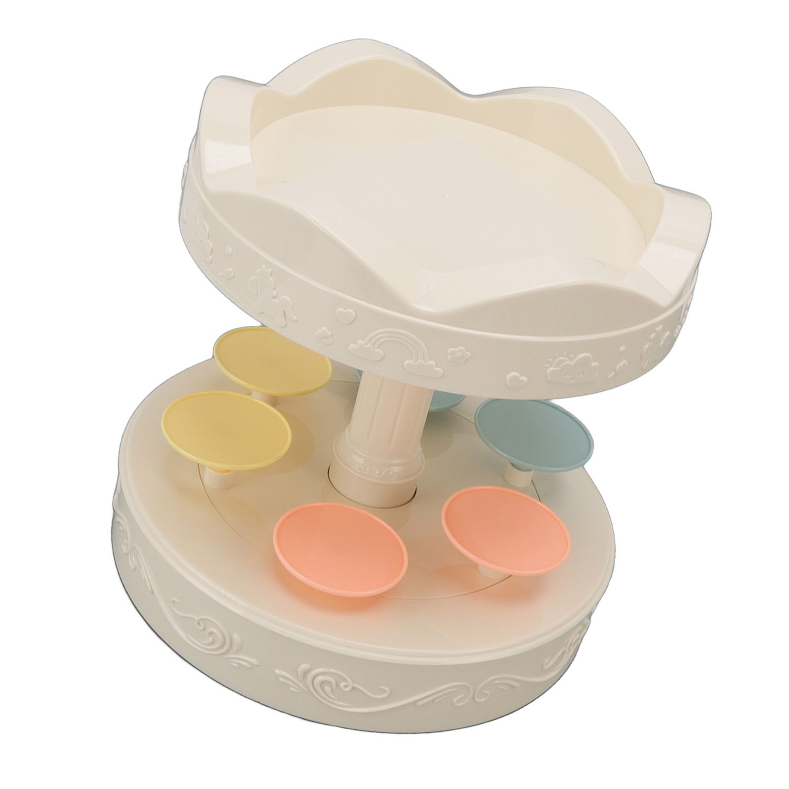 6 Trays 2 Tier Automatic Rotating Dessert Cupcake Display Table Swing Tray with Music for Wedding Birthday Party Supplies Gift - Image 7
