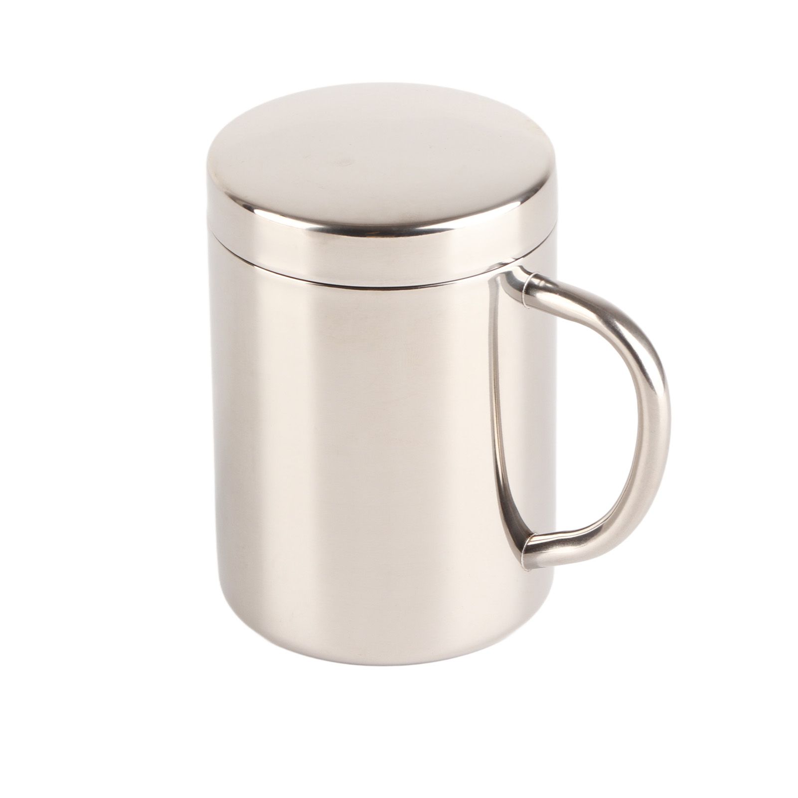 Stainless Steel Coffee Mug Minimalist Fashionable Large Capacity Coffee Cup with Lid for Home 400ml - Image 1