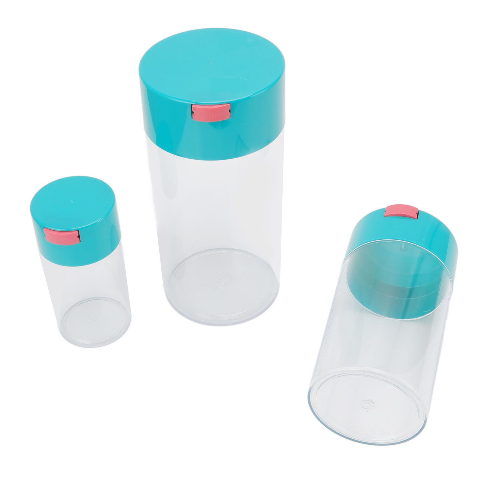 Airtight Jar Set Transparent 2100ml 1100ml 400ml Plastic Vacuum Storage Cans for Dried Fruit Coffee Bean Tea - Image 5