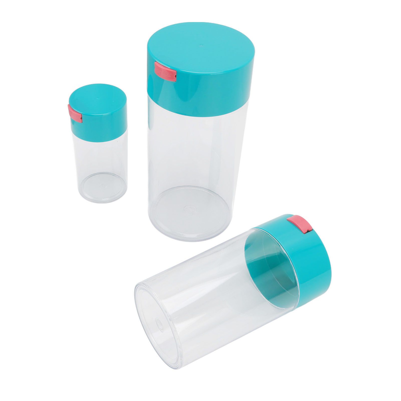 Airtight Jar Set Transparent 2100ml 1100ml 400ml Plastic Vacuum Storage Cans for Dried Fruit Coffee Bean Tea - Image 6