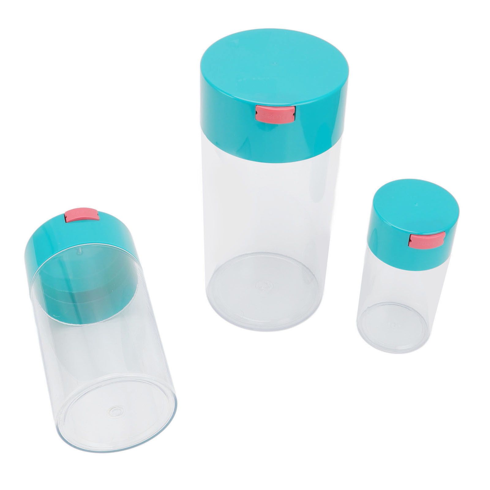 Airtight Jar Set Transparent 2100ml 1100ml 400ml Plastic Vacuum Storage Cans for Dried Fruit Coffee Bean Tea - Image 7