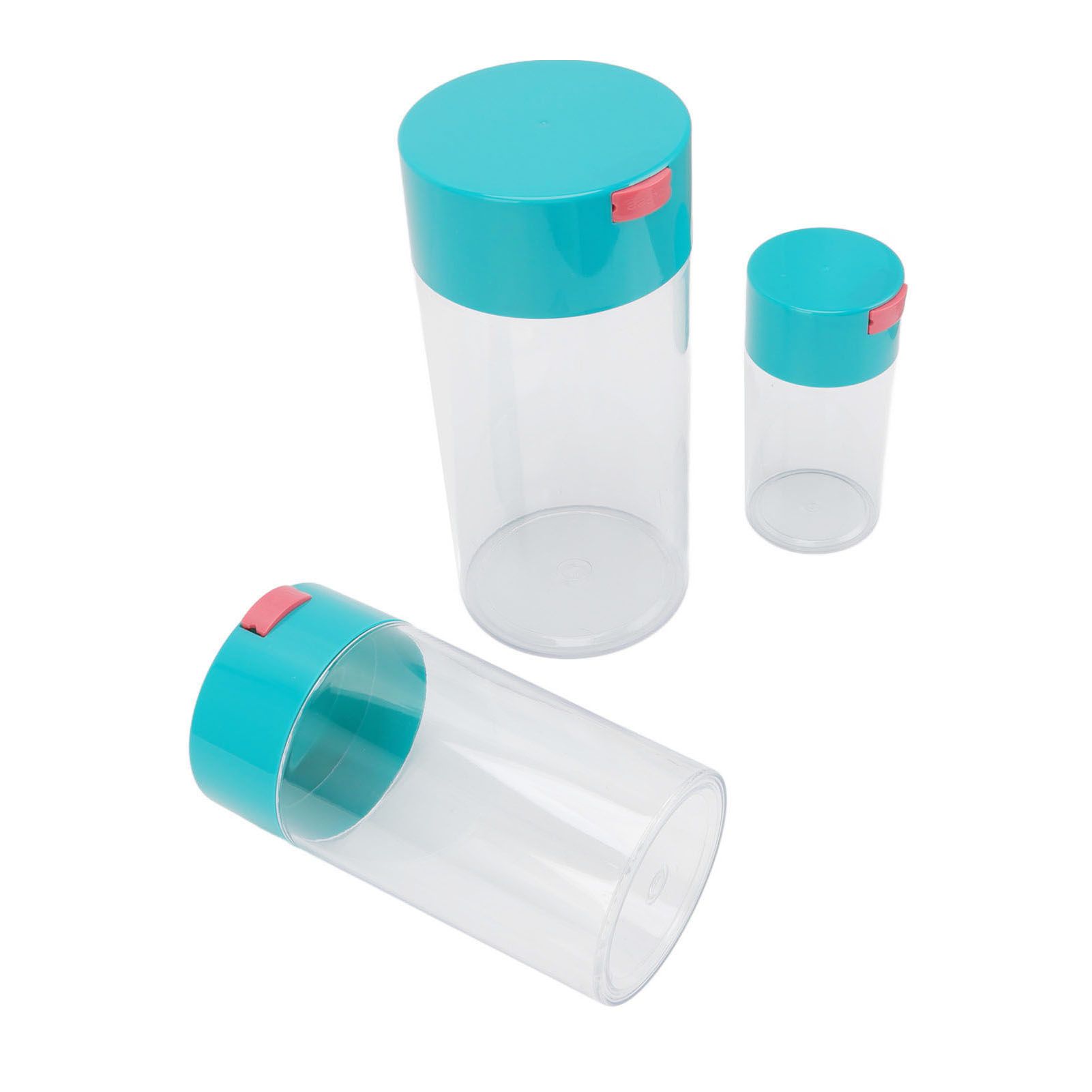 Airtight Jar Set Transparent 2100ml 1100ml 400ml Plastic Vacuum Storage Cans for Dried Fruit Coffee Bean Tea - Image 8