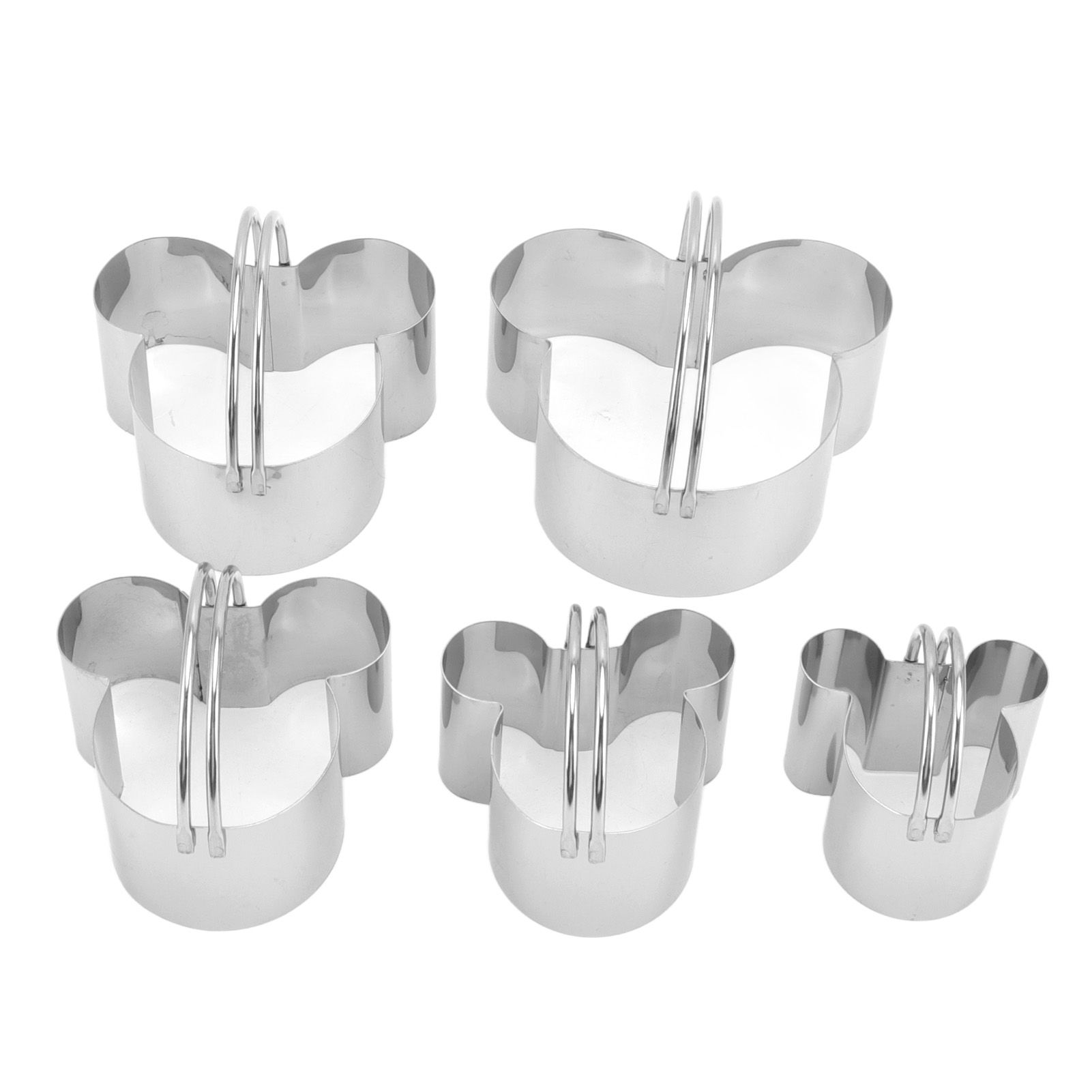 5Pcs Stainless Steel Biscuit Cutter Set Removable Easy Release Professional Cookie Cutter Set with Handle for Baking - Image 7