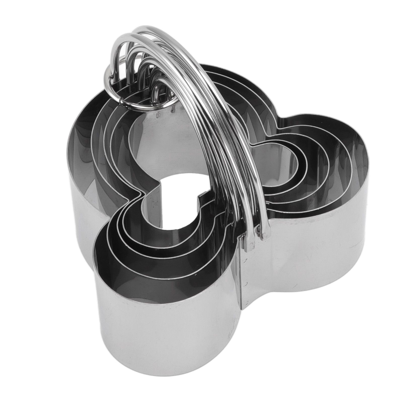 5Pcs Stainless Steel Biscuit Cutter Set Removable Easy Release Professional Cookie Cutter Set with Handle for Baking - Image 8