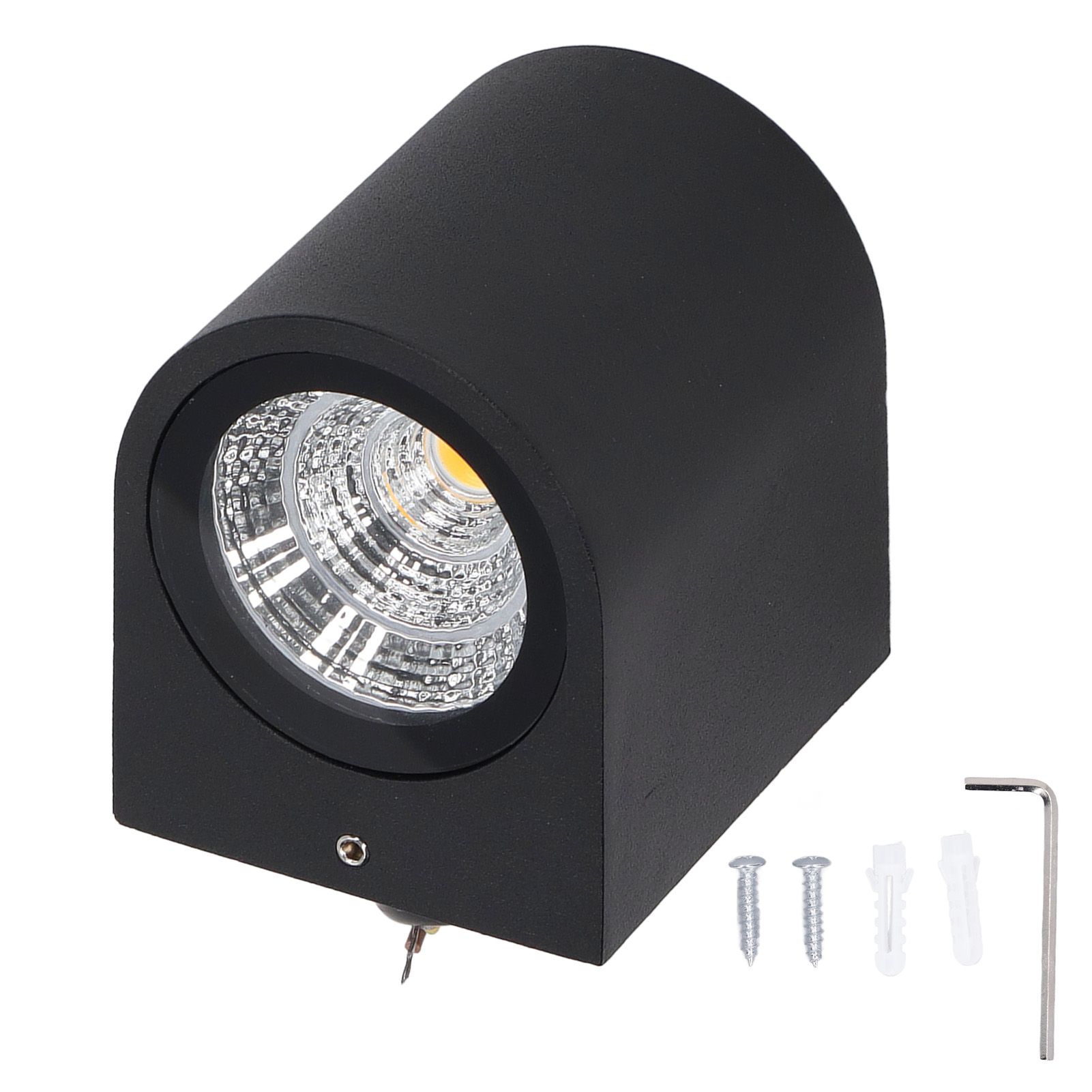 5W LED Wall Light Cylindrical Aluminum Case Lighting Lamp for Corridor Porch Aisle 85‑265V 3000K Warm Light - Image 1