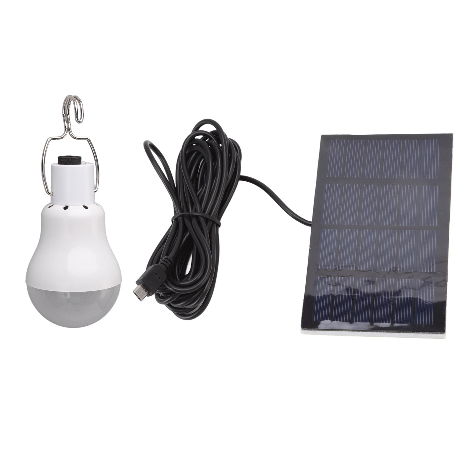 Portable Solar LED Light Bulb Rechargeable Solar Light Bulb for Outdoor Hiking Fishing Camping Tent - Image 1