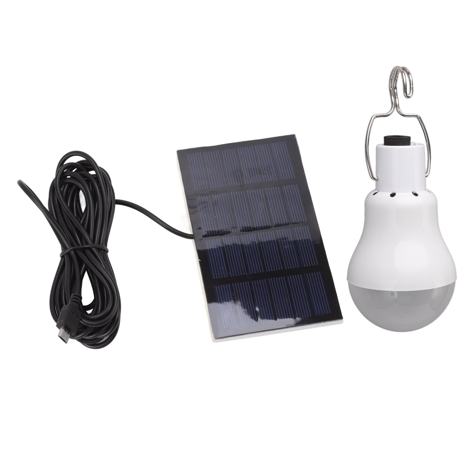 Portable Solar LED Light Bulb Rechargeable Solar Light Bulb for Outdoor Hiking Fishing Camping Tent - Image 2