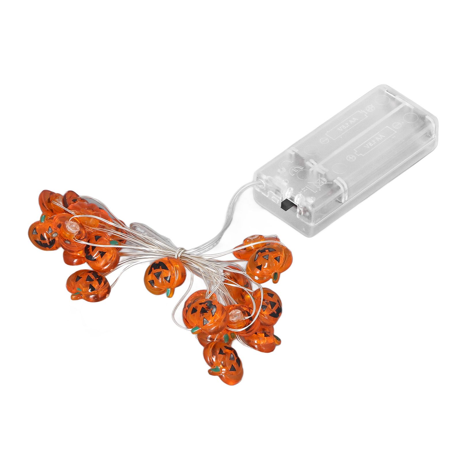 Pumpkin Lights String 2m Long 20pcs LED Copper Wire DIY Battery Powered Decorative Halloween Decor for Indoor Outdoor - Image 4
