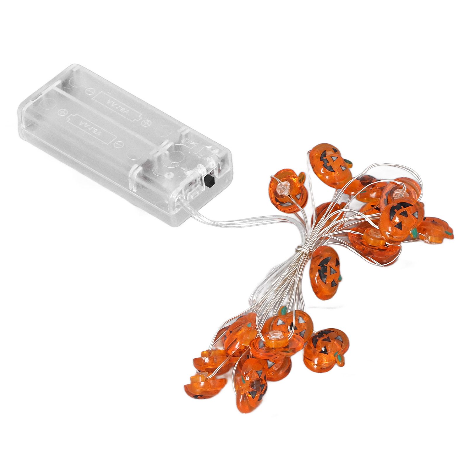 Pumpkin Lights String 2m Long 20pcs LED Copper Wire DIY Battery Powered Decorative Halloween Decor for Indoor Outdoor - Image 5
