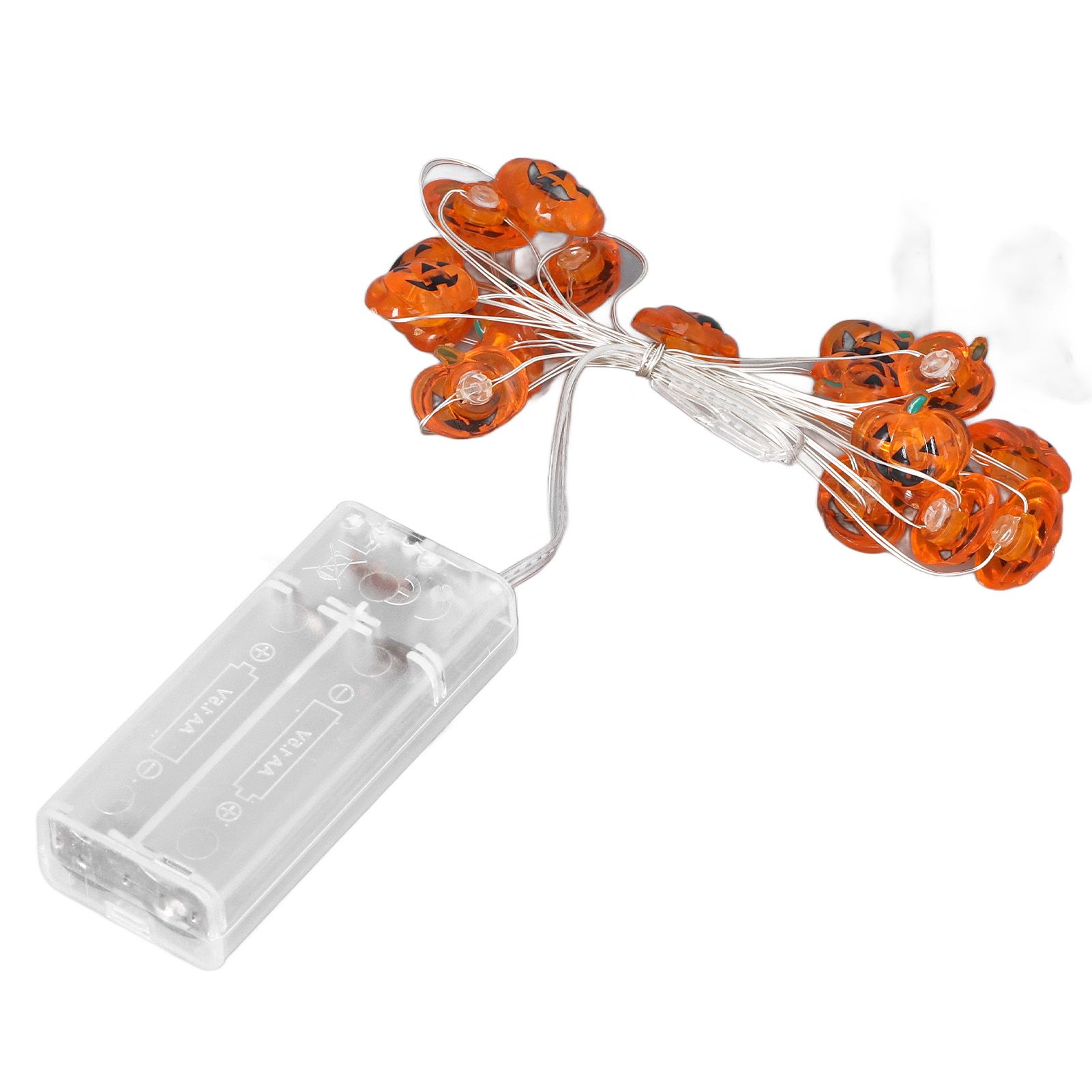 Pumpkin Lights String 2m Long 20pcs LED Copper Wire DIY Battery Powered Decorative Halloween Decor for Indoor Outdoor - Image 7