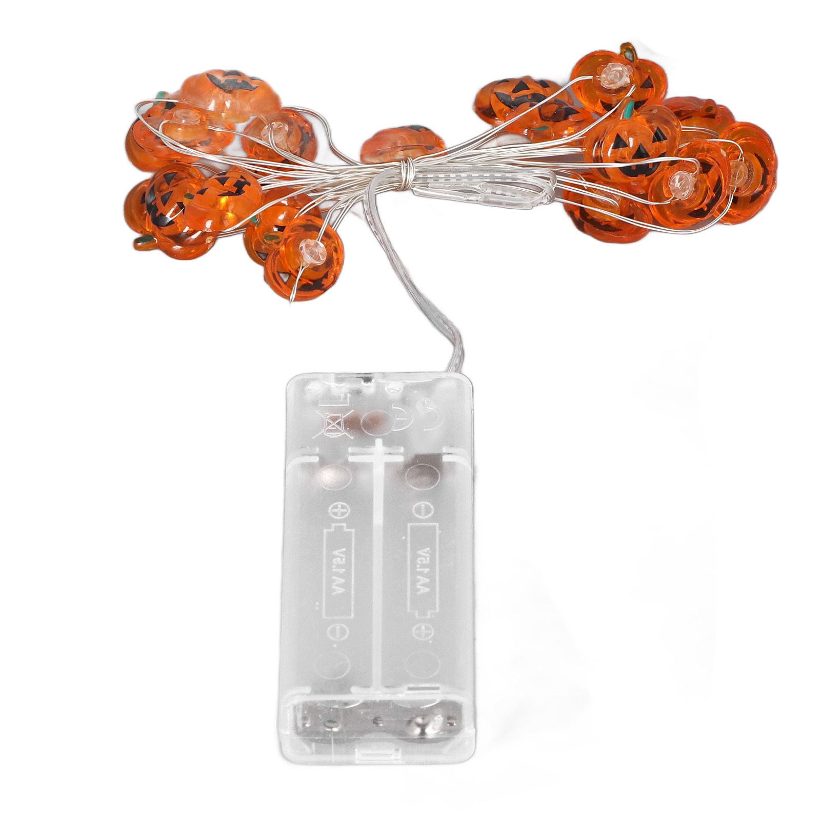 Pumpkin Lights String 2m Long 20pcs LED Copper Wire DIY Battery Powered Decorative Halloween Decor for Indoor Outdoor - Image 8