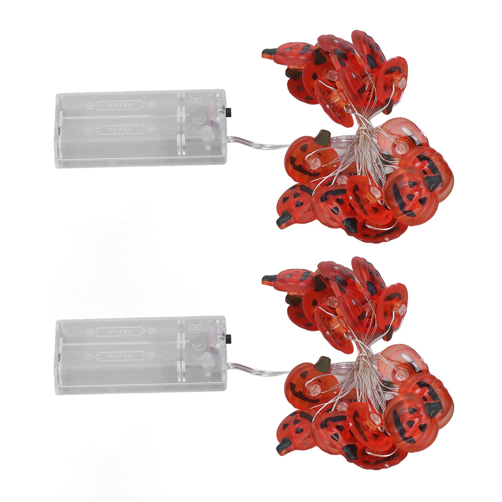 2sets Pumpkin Lights String 2 Meters 20 Lights Waterproof Portable Plastic Plug Free Halloween Lights for Decoration - Image 4