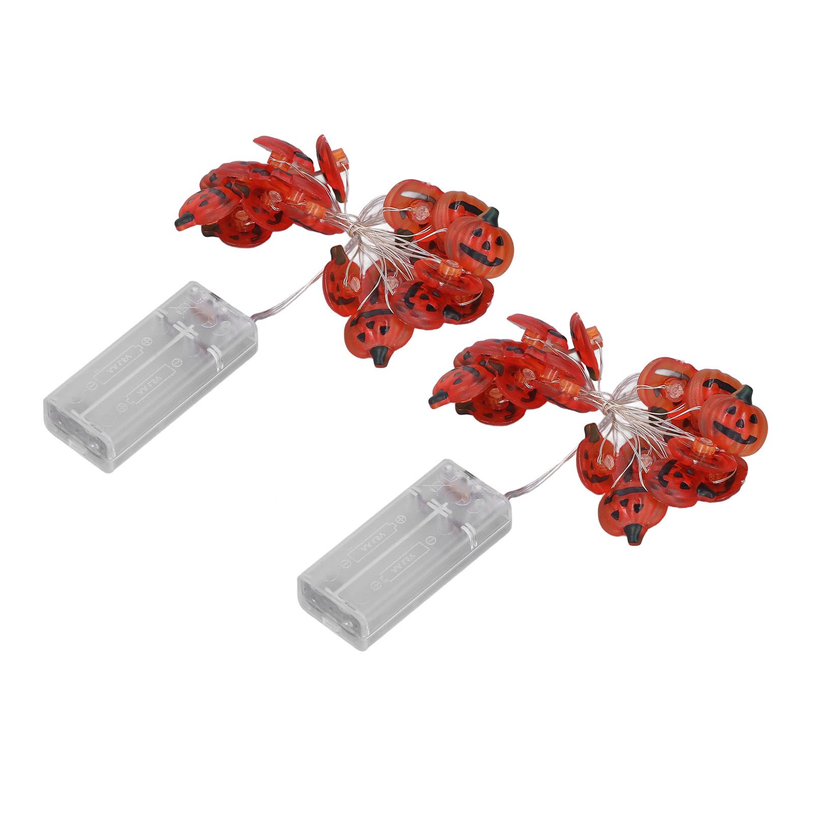2sets Pumpkin Lights String 2 Meters 20 Lights Waterproof Portable Plastic Plug Free Halloween Lights for Decoration - Image 5