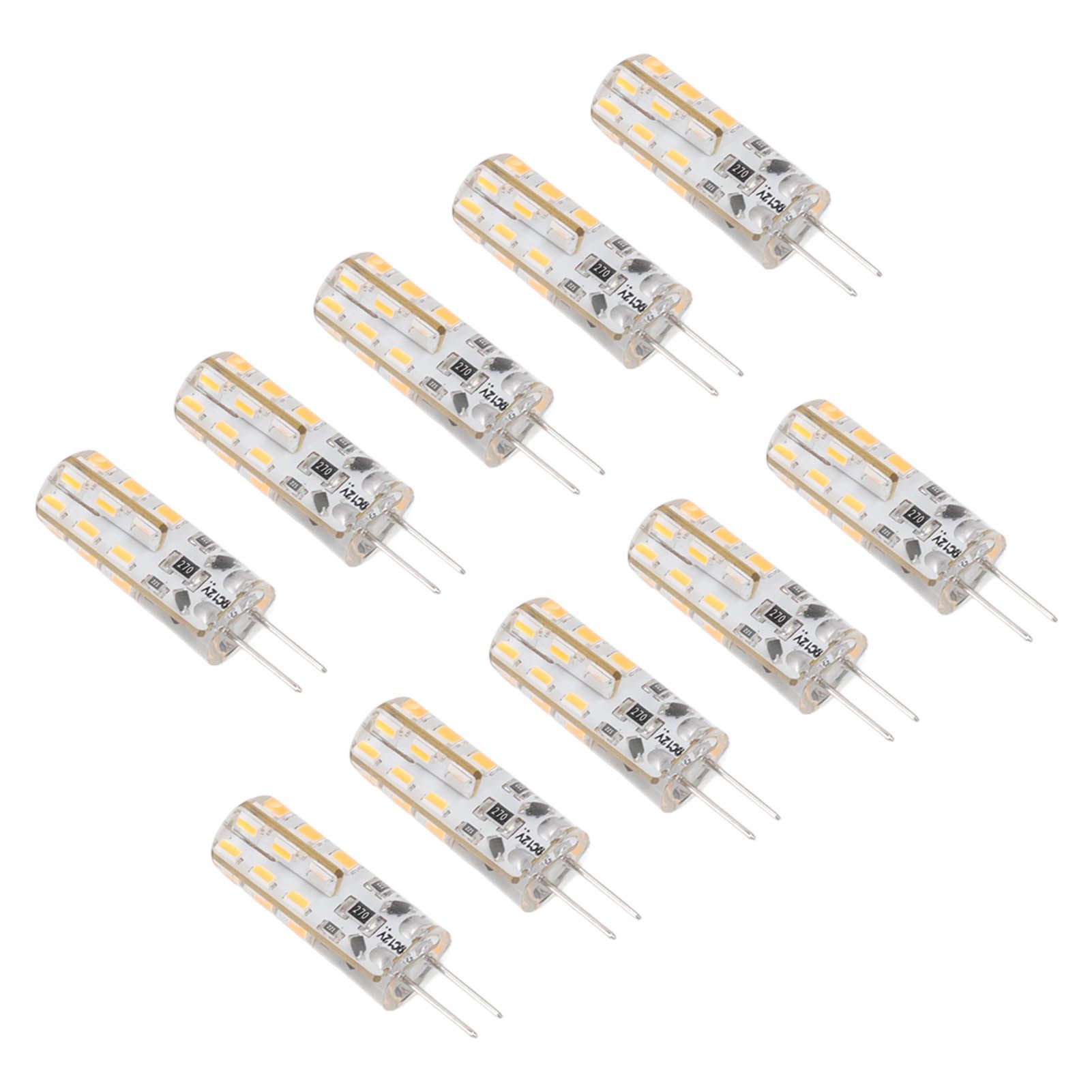 10pcs G4 LED Bulb 1.5W DC12V Warm White 3000K 110LM Bi Pin Light Bulbs LED for Cabinet Lighting Courtyard - Image 2