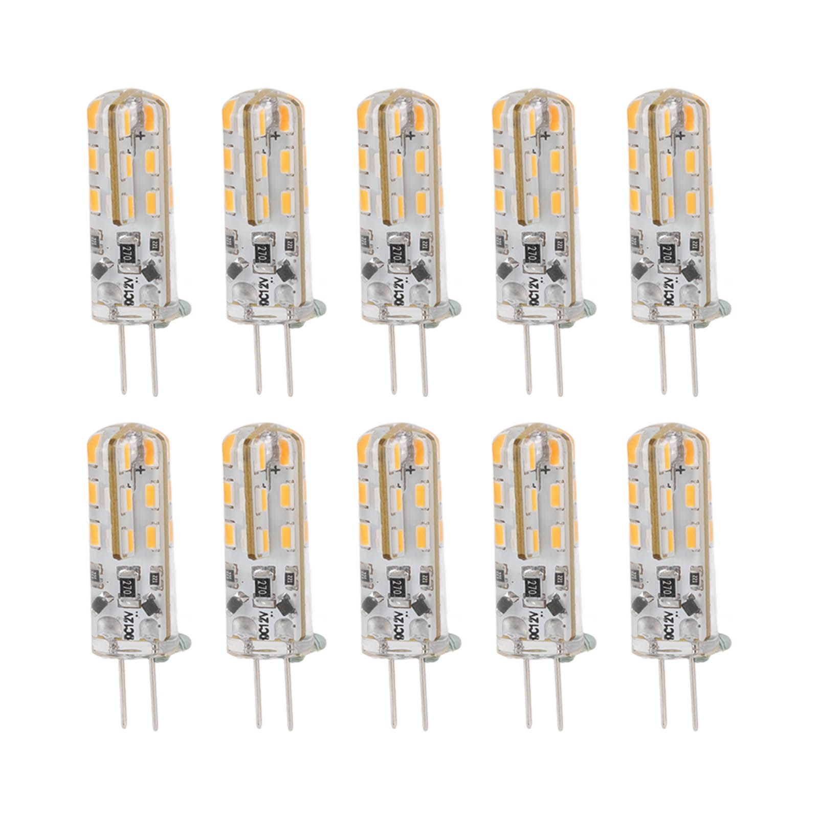 10pcs G4 LED Bulb 1.5W DC12V Warm White 3000K 110LM Bi Pin Light Bulbs LED for Cabinet Lighting Courtyard - Image 5