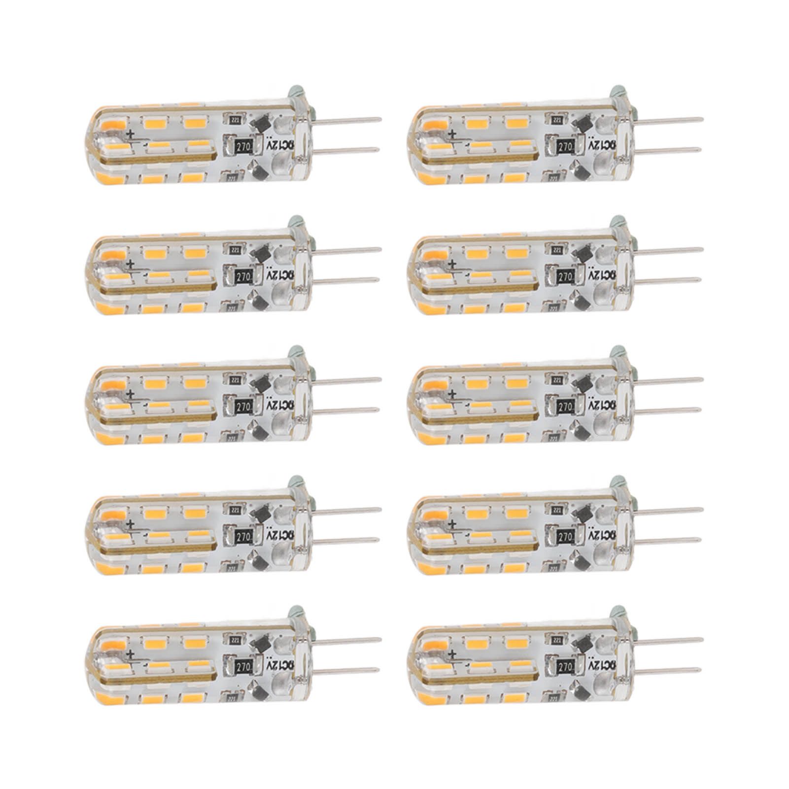 10pcs G4 LED Bulb 1.5W DC12V Warm White 3000K 110LM Bi Pin Light Bulbs LED for Cabinet Lighting Courtyard - Image 6