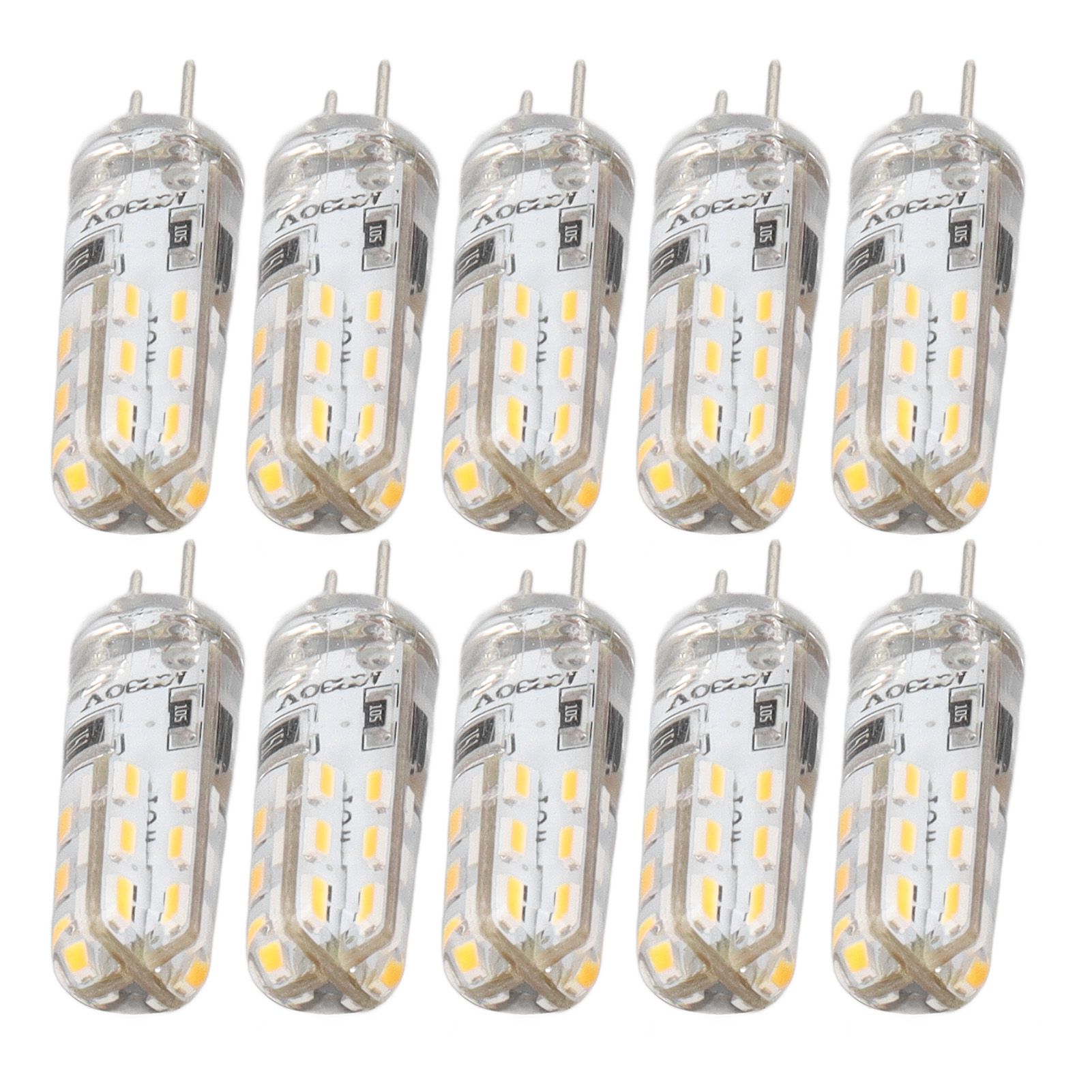 10 Pcs G4 LED Bulbs Bi Pin Base Silicone Warm White 3000K 1.5W AC220V 110LM Landscape Bulbs Replacement - Image 4