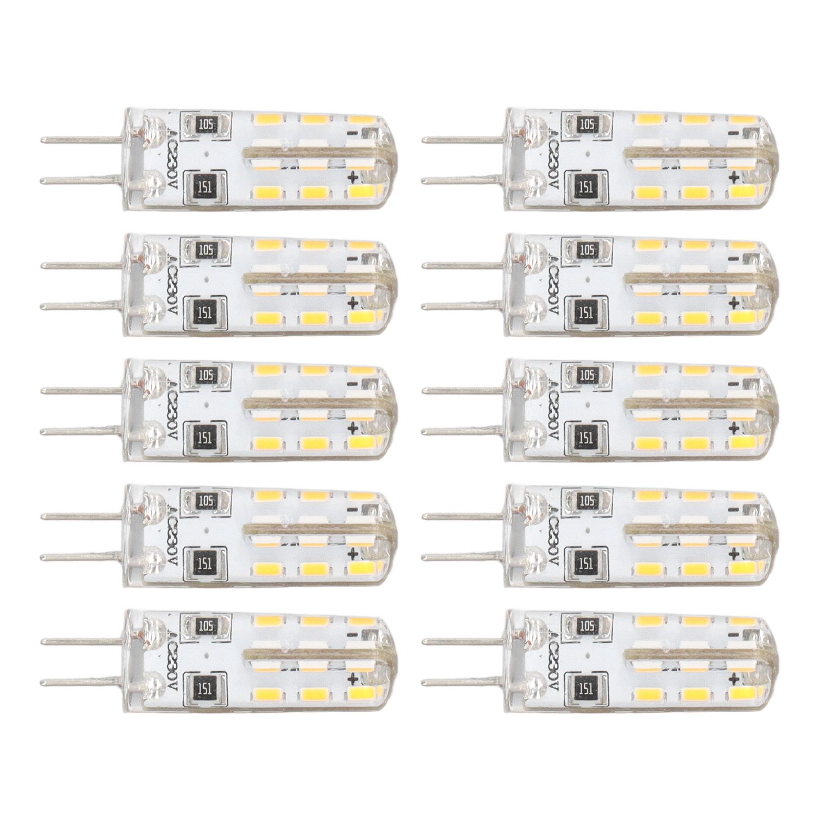 10 Pcs G4 LED Bulbs Bi Pin Base Silicone Warm White 3000K 1.5W AC220V 110LM Landscape Bulbs Replacement - Image 6