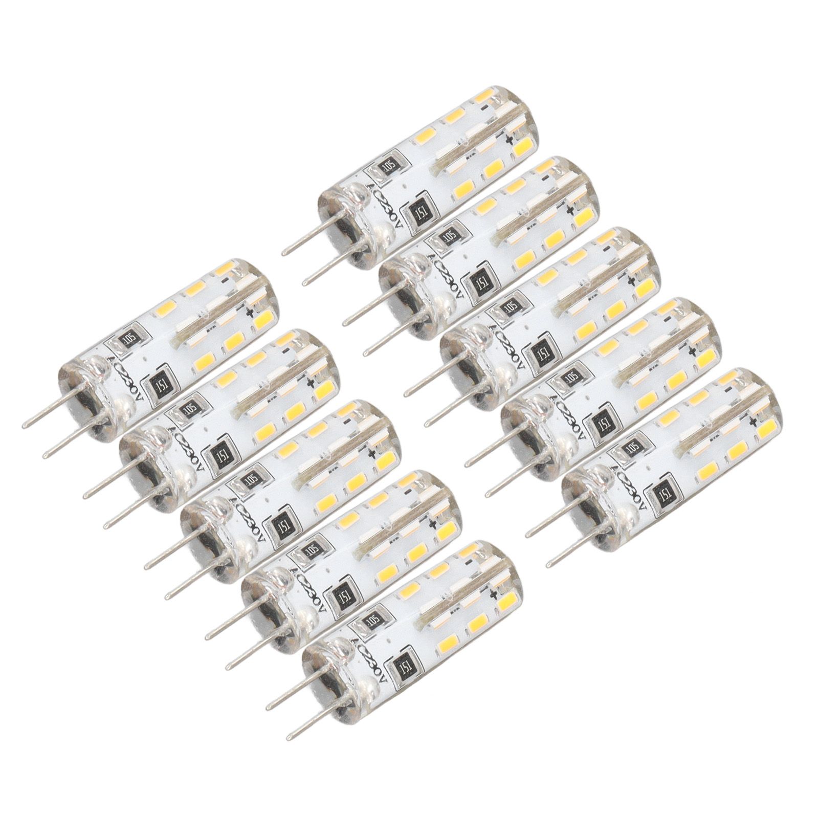 10 Pcs G4 LED Bulbs Bi Pin Base Silicone Warm White 3000K 1.5W AC220V 110LM Landscape Bulbs Replacement - Image 7