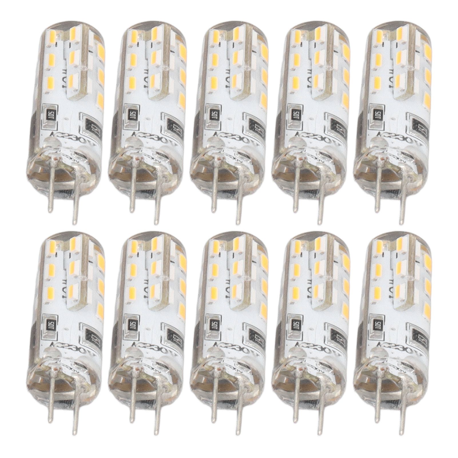 10 Pcs G4 LED Bulbs Bi Pin Base Silicone Warm White 3000K 1.5W AC220V 110LM Landscape Bulbs Replacement - Image 8