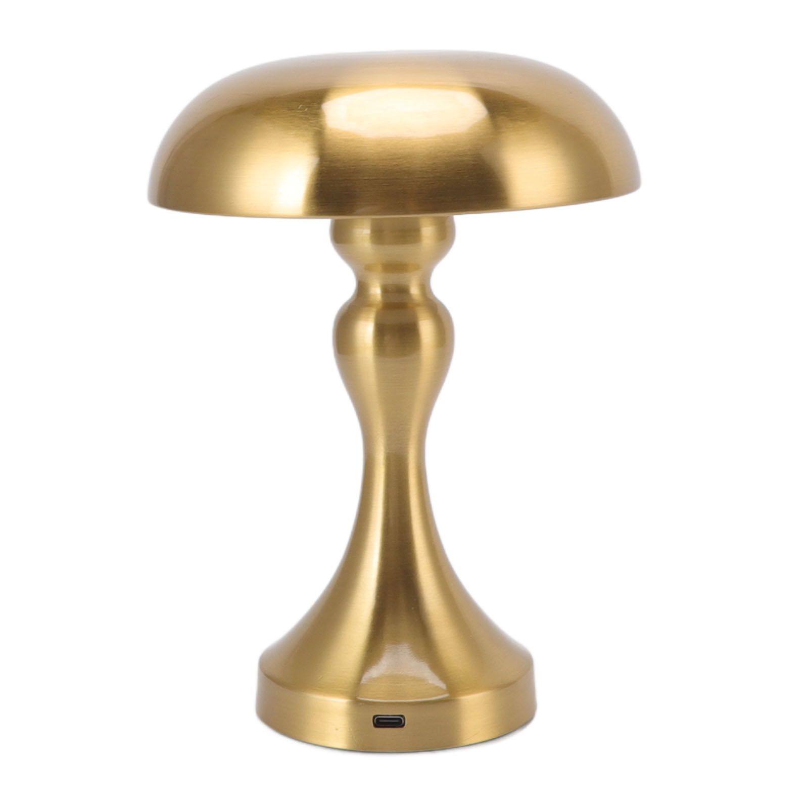 Table Lamp Rechargeable Mushroom Shape 3 Speed Color Temperature Touch Stepless Dimming Night Light for Home Gold - Image 2