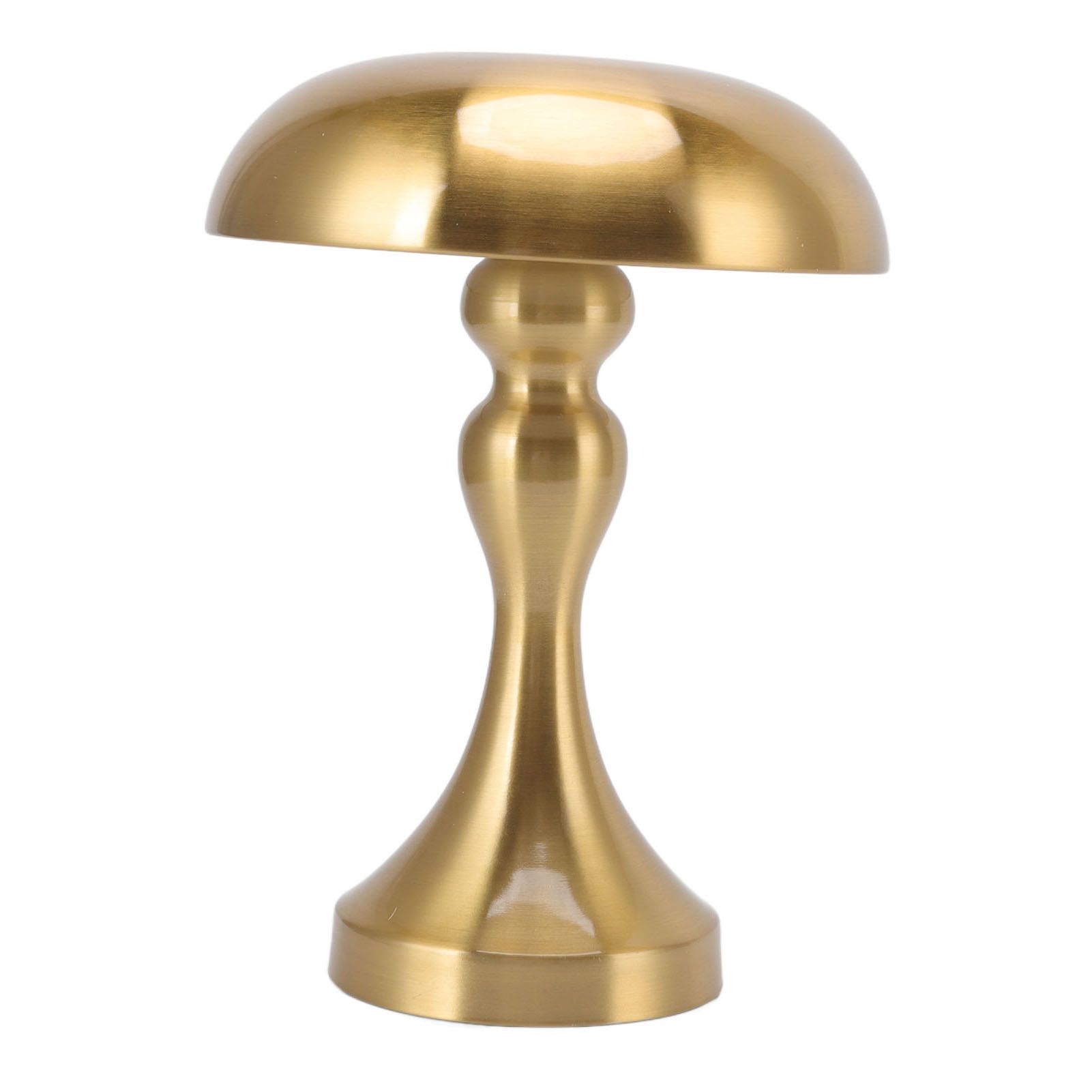 Table Lamp Rechargeable Mushroom Shape 3 Speed Color Temperature Touch Stepless Dimming Night Light for Home Gold - Image 4