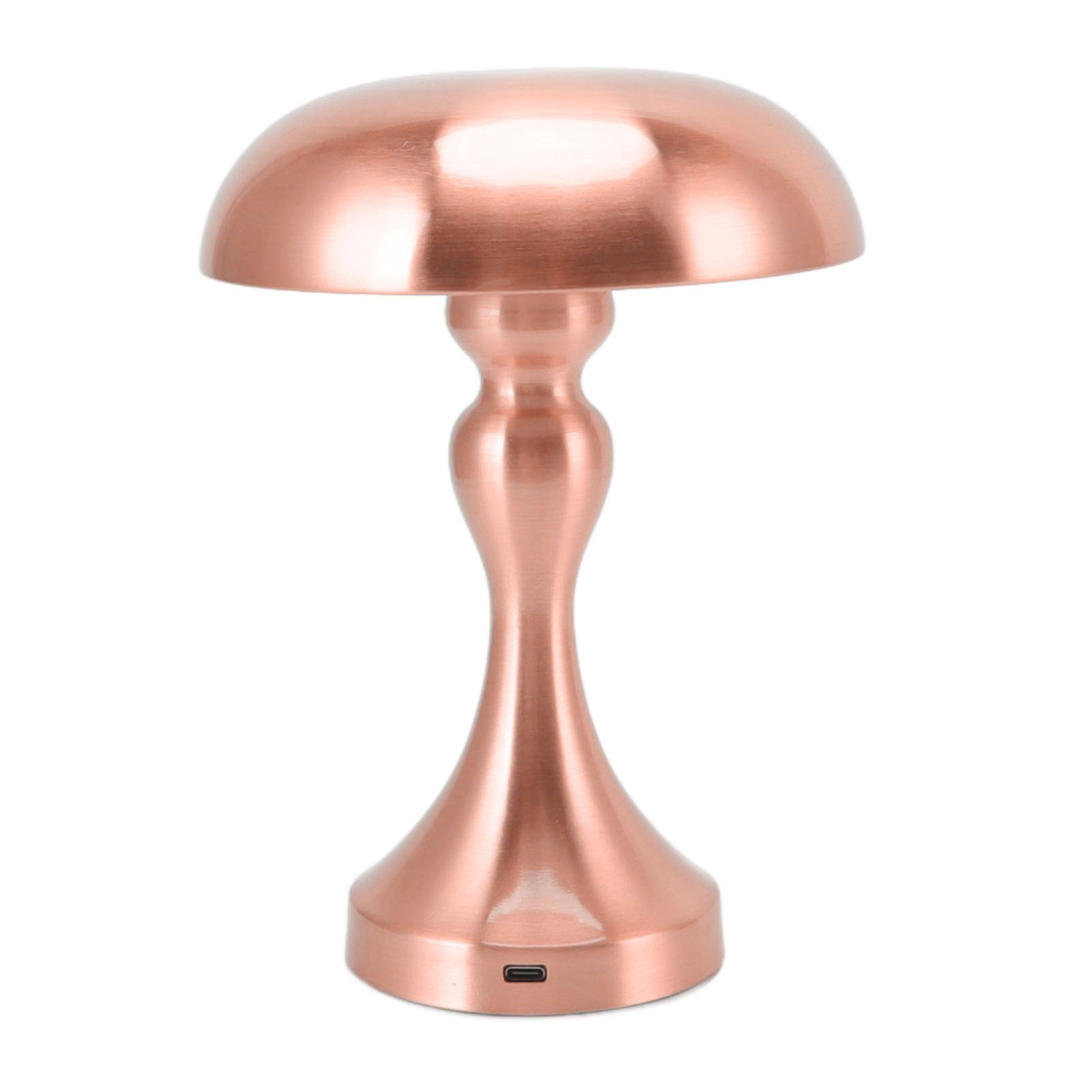 Table Lamp Rechargeable Mushroom Shape 3 Speed Color Temperature Touch Stepless Dimming Night Light for Home Copper - Image 2