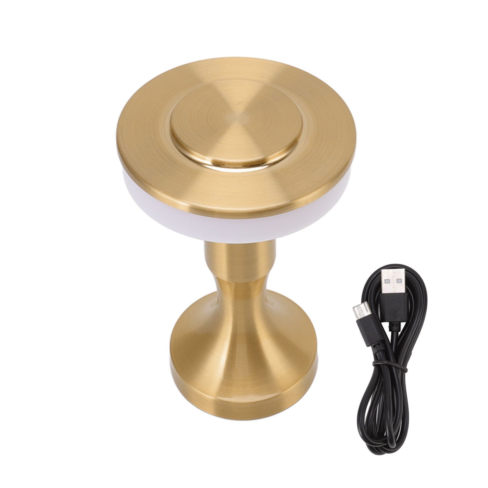 Portable LED Table Lamp Touch Sensor 3 Color Temperatures Rechargeable Battery Powered Bedside Night Lamp for Dining Room Gold - Image 1