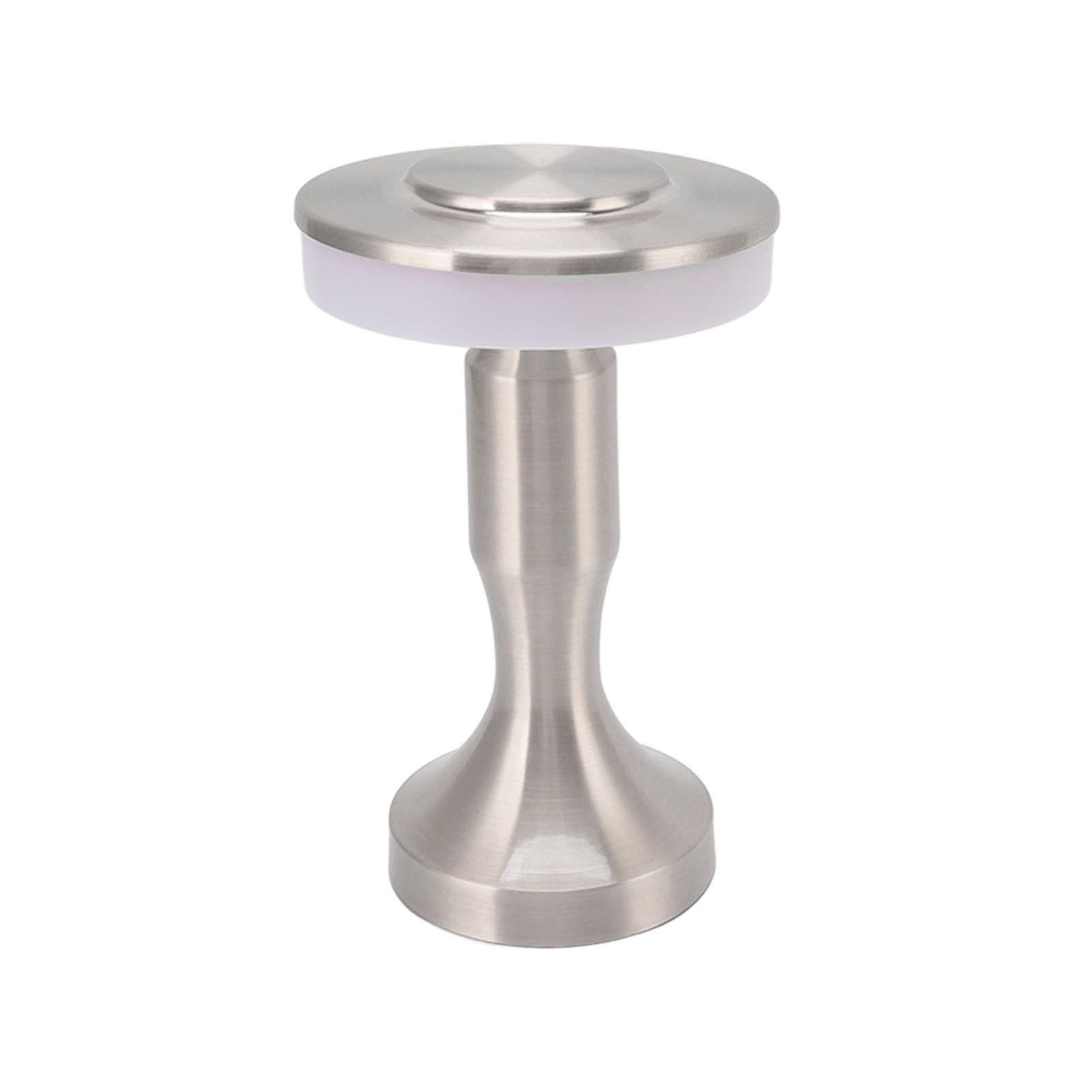 Portable LED Table Lamp Touch Sensor 3 Color Temperatures Rechargeable Battery Powered Bedside Night Lamp for Dining Room Silver - Image 3