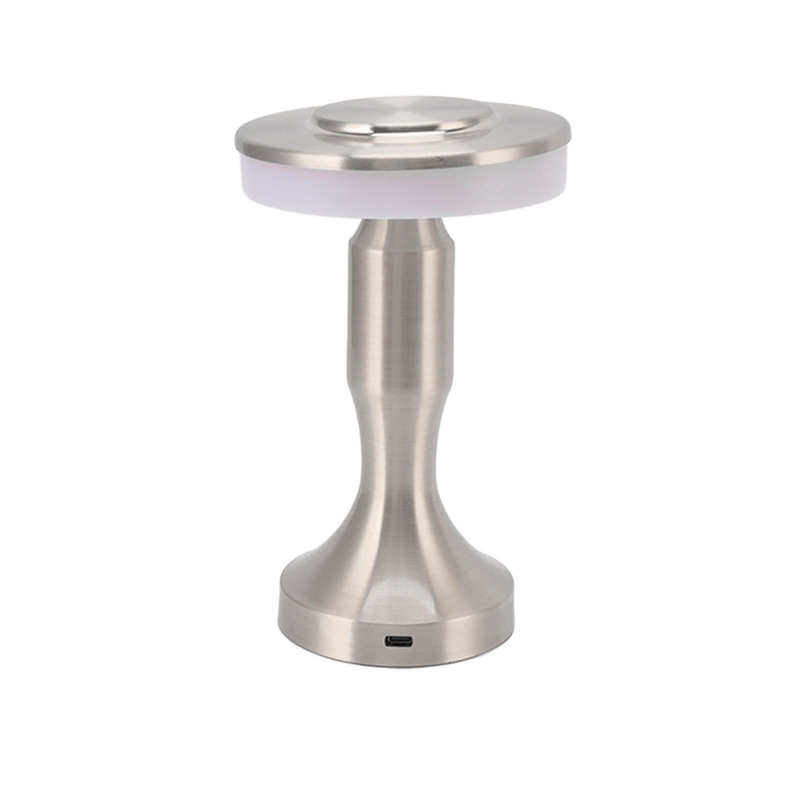 Portable LED Table Lamp Touch Sensor 3 Color Temperatures Rechargeable Battery Powered Bedside Night Lamp for Dining Room Silver - Image 4