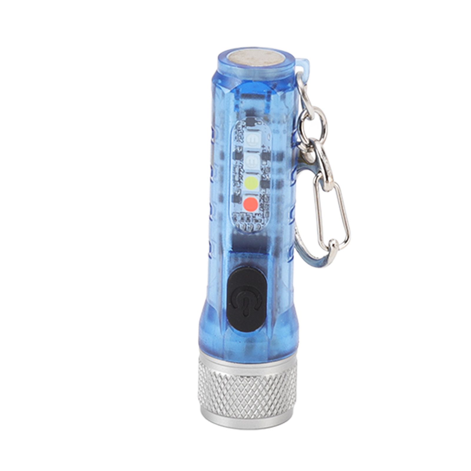 Keychain Flashlight Long Range Super Bright LED Flashlight USB Rechargeable Mini Flashlight for Outdoor M300 Non Fluorescent Blue - Image 1