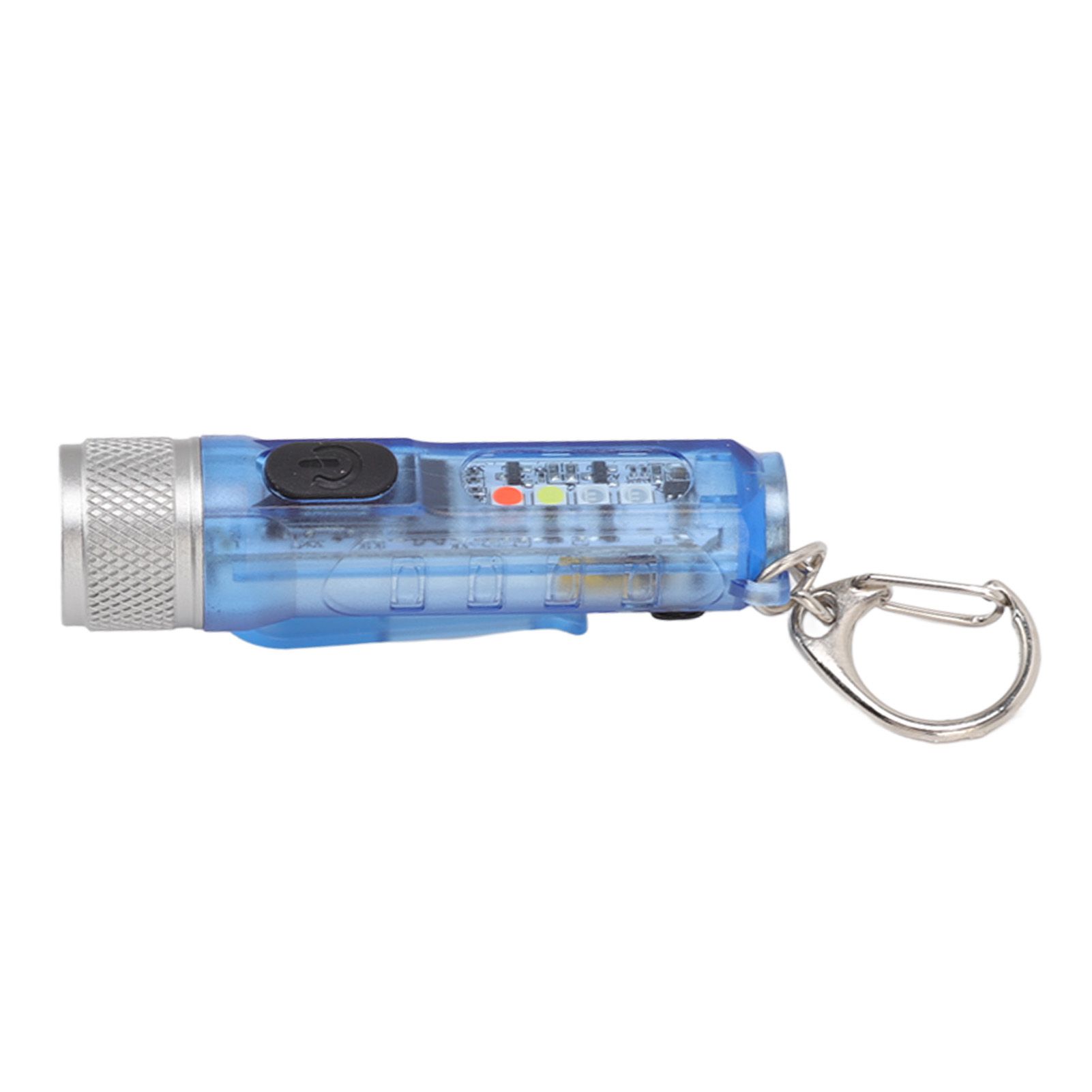 Keychain Flashlight Long Range Super Bright LED Flashlight USB Rechargeable Mini Flashlight for Outdoor M300 Non Fluorescent Blue - Image 2