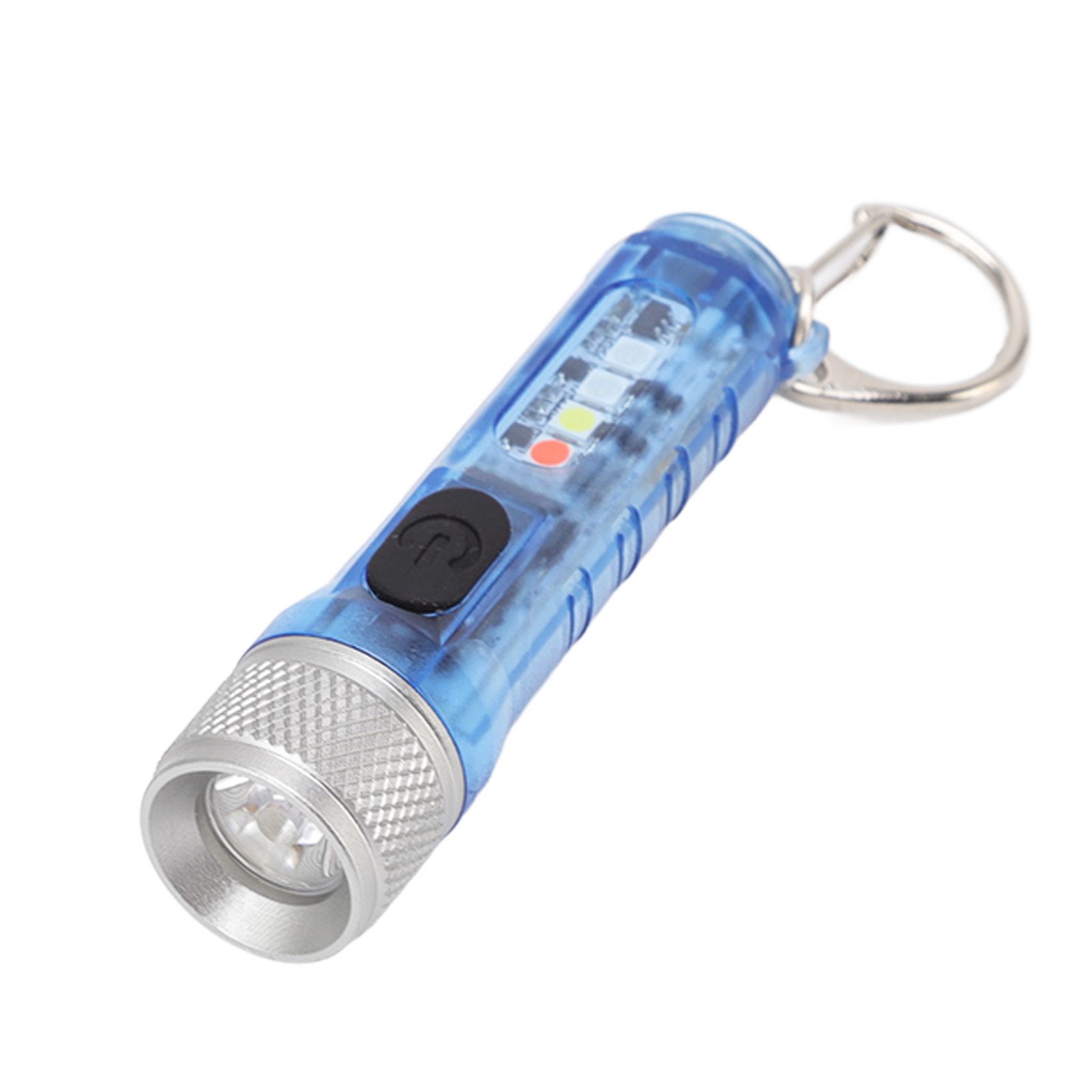 Keychain Flashlight Long Range Super Bright LED Flashlight USB Rechargeable Mini Flashlight for Outdoor M300 Non Fluorescent Blue - Image 5