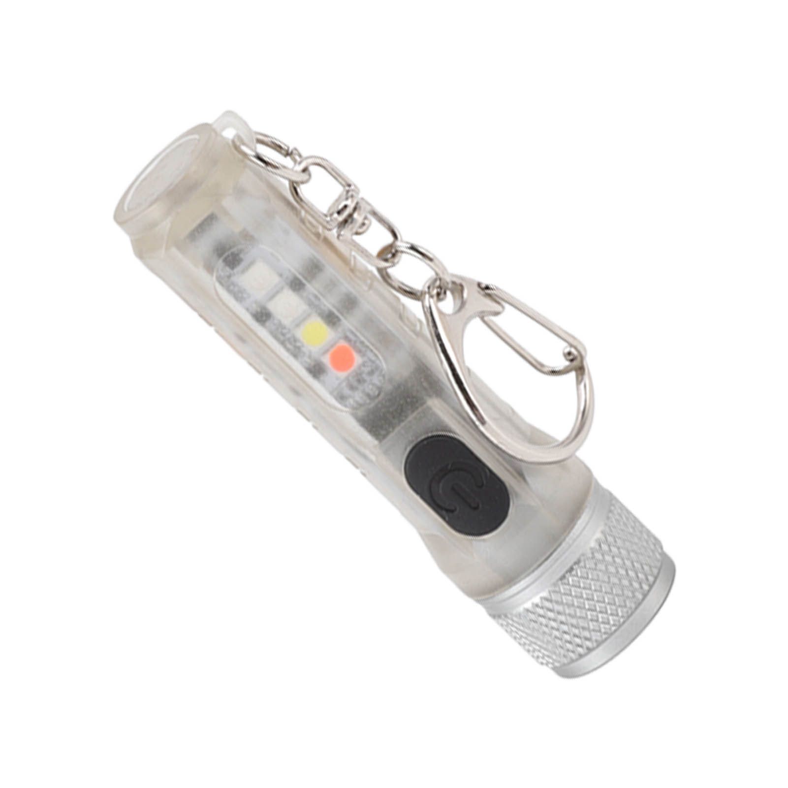 Strong Light Mini Keychain Flashlight Outdoor Portable Super Bright Multifunction LED Flashlight USB Rechargeable Fluorescent Model - Image 4