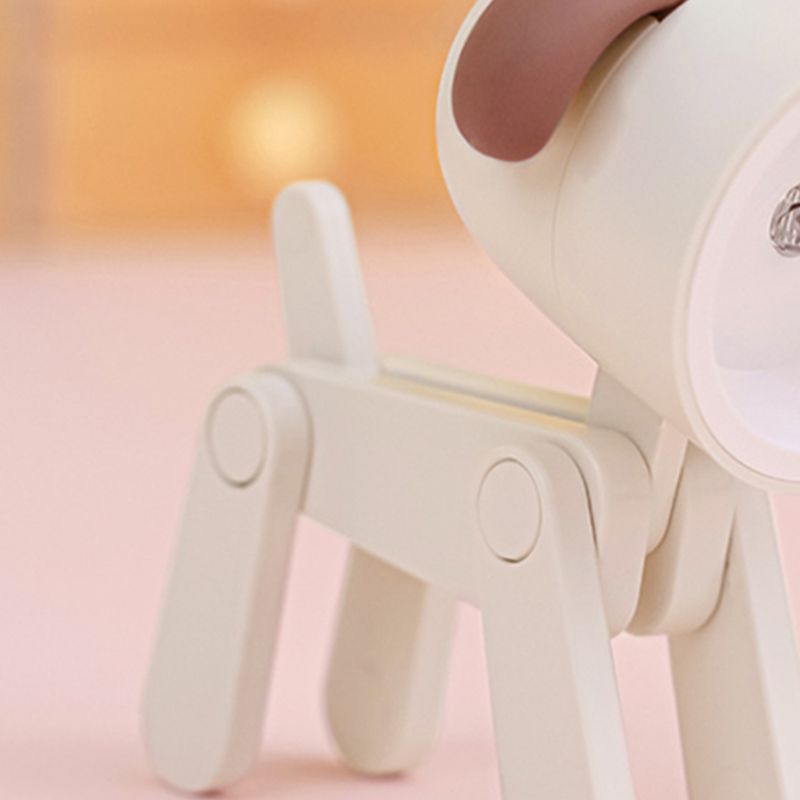 Mini Cute Pet Night Light Kawaii LED Desk Lamp Ins Mini Cute Little Phone Stand Decorative Furnishing Articles Beige Dog - Image 3