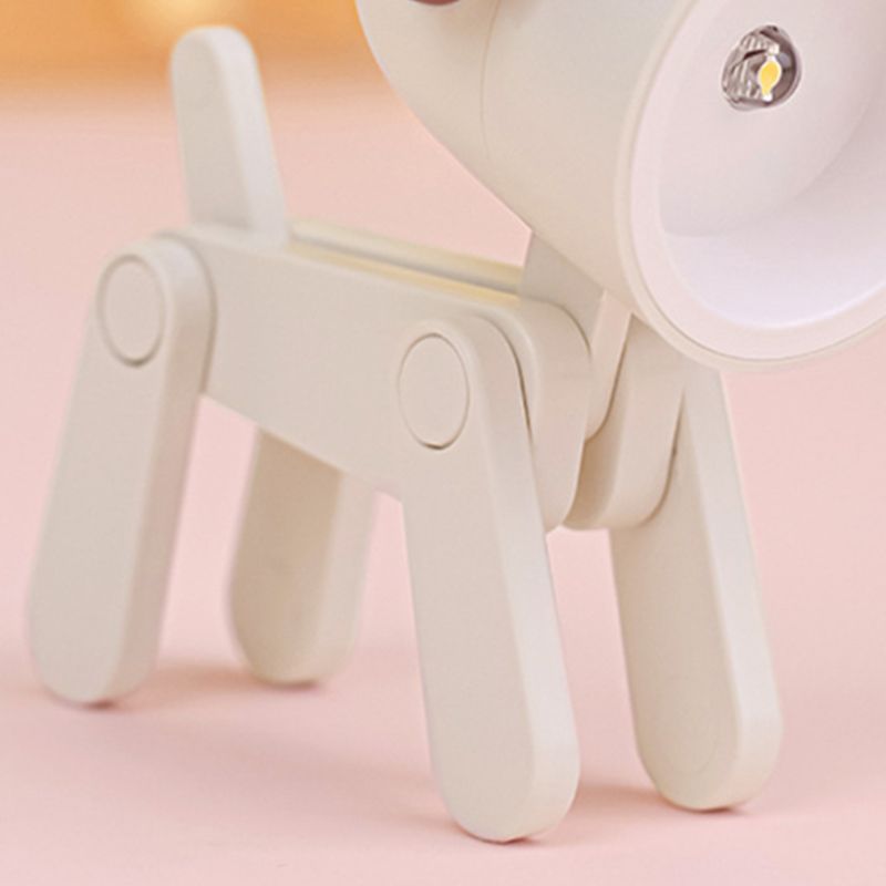 Mini Cute Pet Night Light Kawaii LED Desk Lamp Ins Mini Cute Little Phone Stand Decorative Furnishing Articles Beige Dog - Image 4