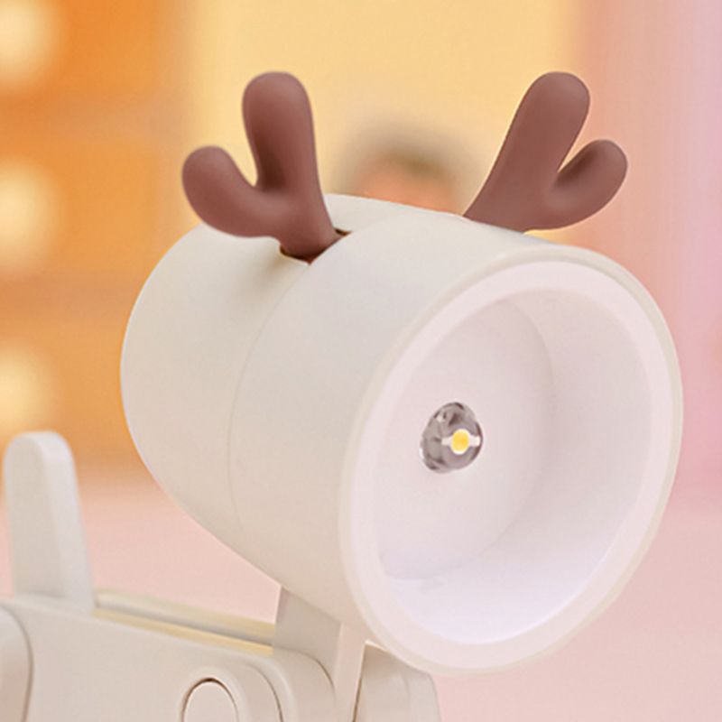 Mini Cute Pet Night Light Kawaii LED Desk Lamp Ins Mini Cute Little Phone Stand Decorative Furnishing Articles Beige Deer - Image 2
