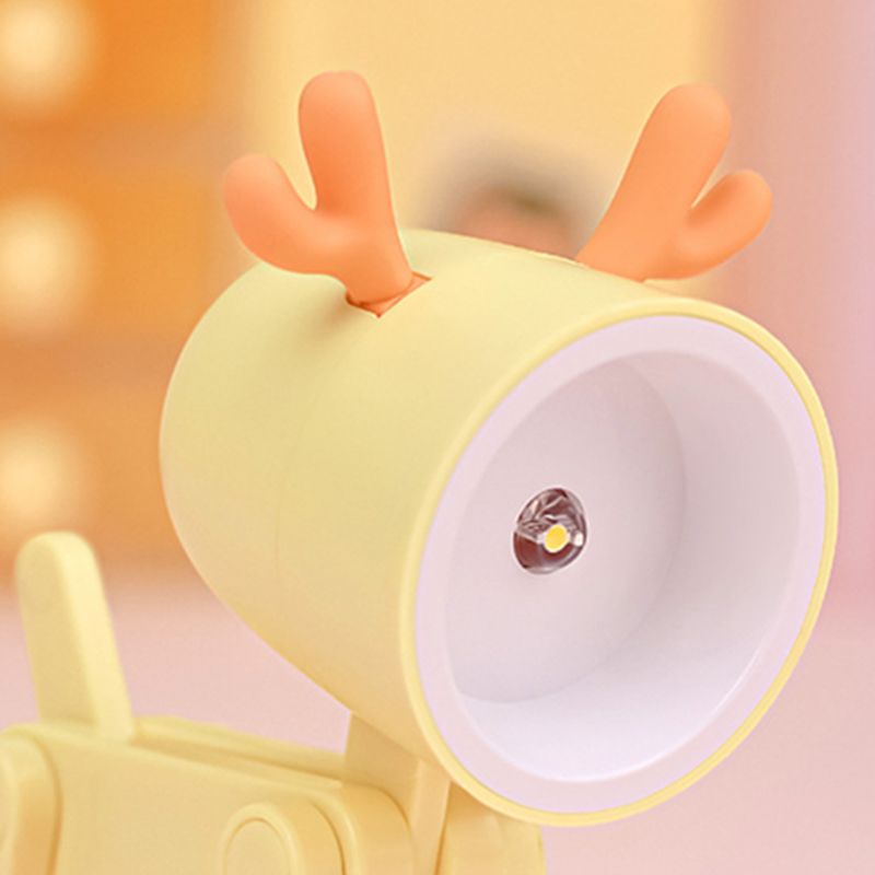 Mini Cute Pet Night Light Kawaii LED Desk Lamp Ins Mini Cute Little Phone Stand Decorative Furnishing Articles Yellow Deer - Image 2