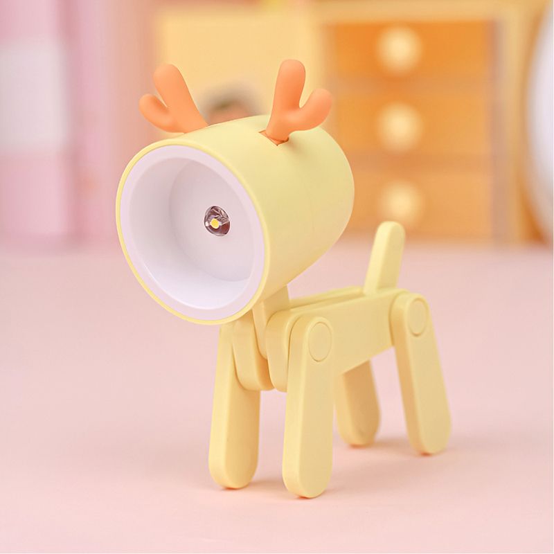 Mini Cute Pet Night Light Kawaii LED Desk Lamp Ins Mini Cute Little Phone Stand Decorative Furnishing Articles Yellow Deer - Image 5