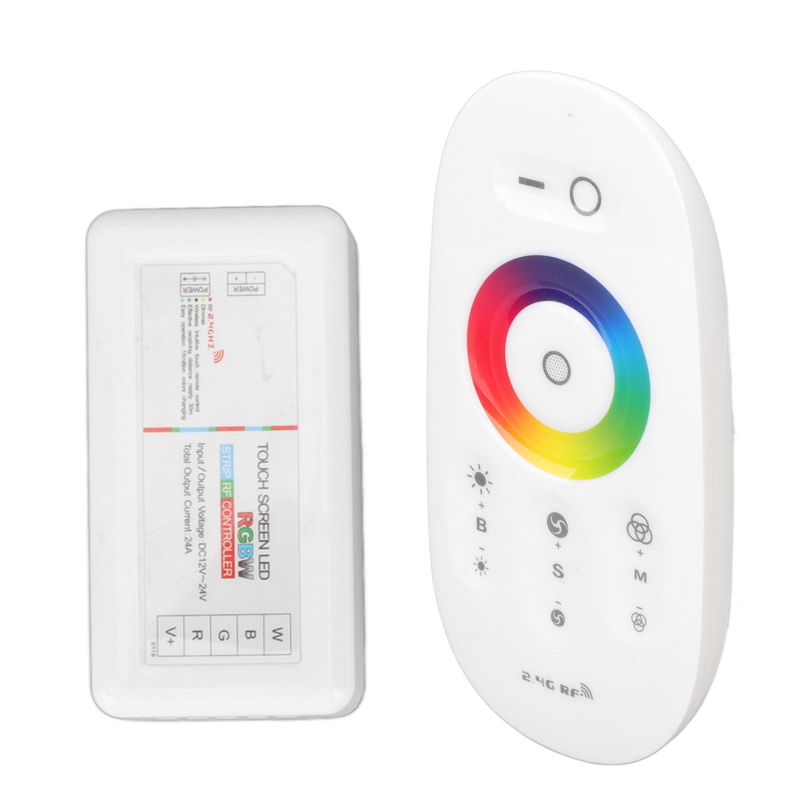 2.4G Wireless RF Touch Dimmer Switch 7 Color RGBW Dimming LED RGB Strip Light Controller DC12 to 24V - Image 6