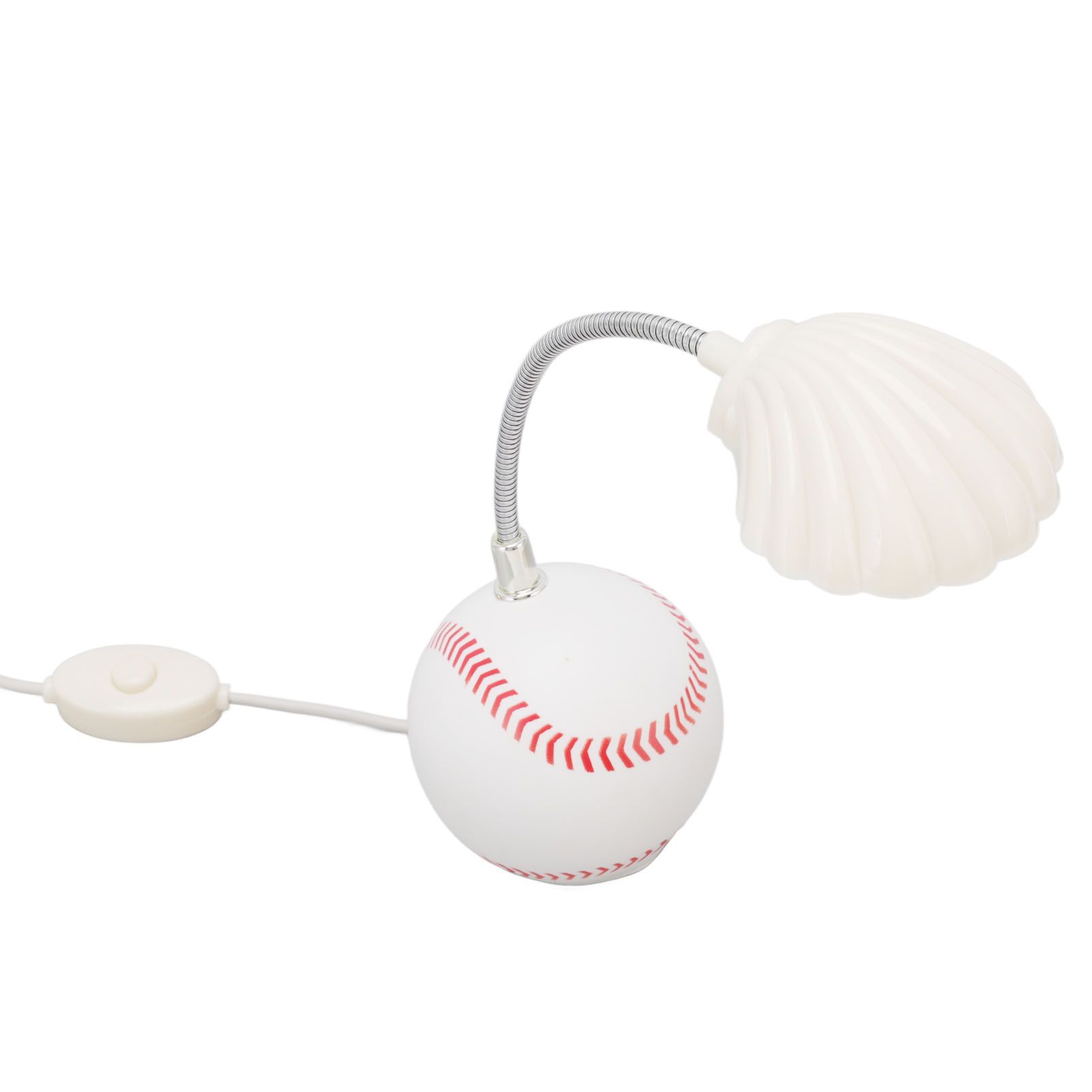 LED Table Lamp Baseball Base Seashell Shape Light Head Soft Light Portable USB Mini Desk Lamp for Home School Office - Image 3
