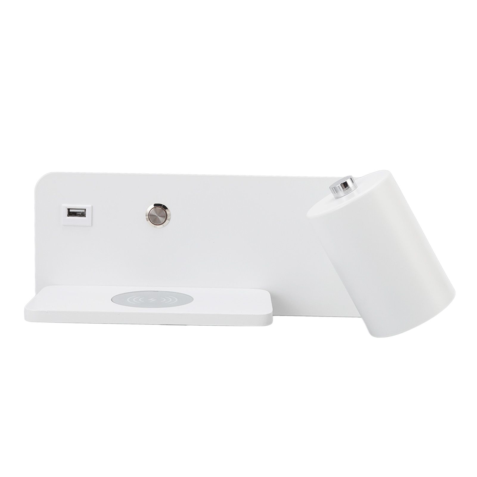 LED Wall Light USB Interface Wireless Charging LED Wall Lamp for Living Room Bedroom 85‑265V White Right - Image 6
