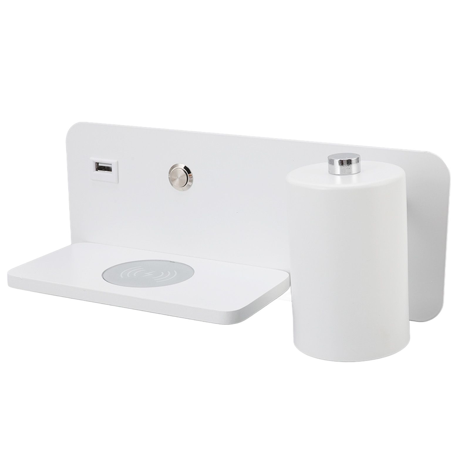 LED Wall Light USB Interface Wireless Charging LED Wall Lamp for Living Room Bedroom 85‑265V White Right - Image 7