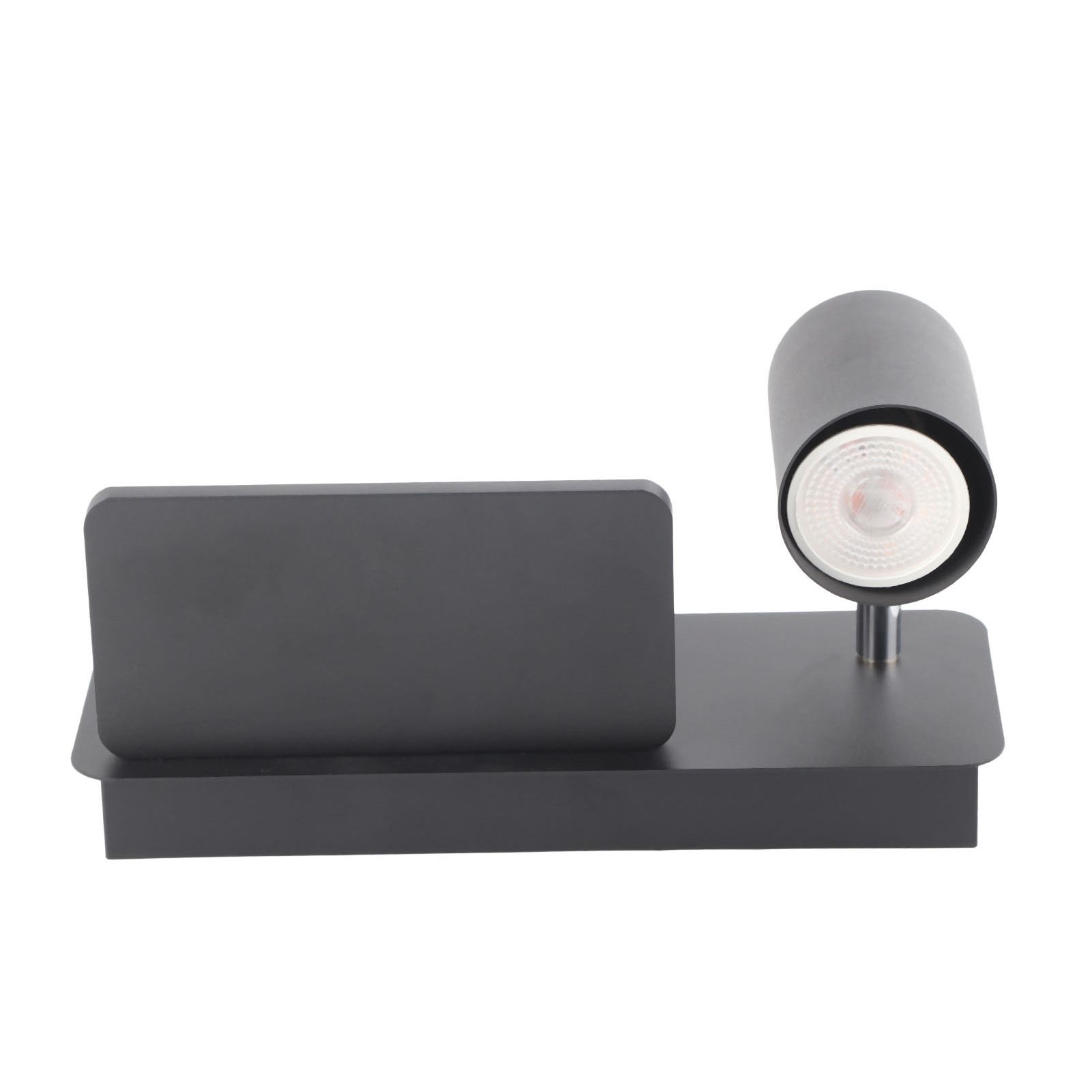 LED Wall Light USB Interface Wireless Charging LED Wall Lamp for Living Room Bedroom 85‑265V Black Right - Image 2