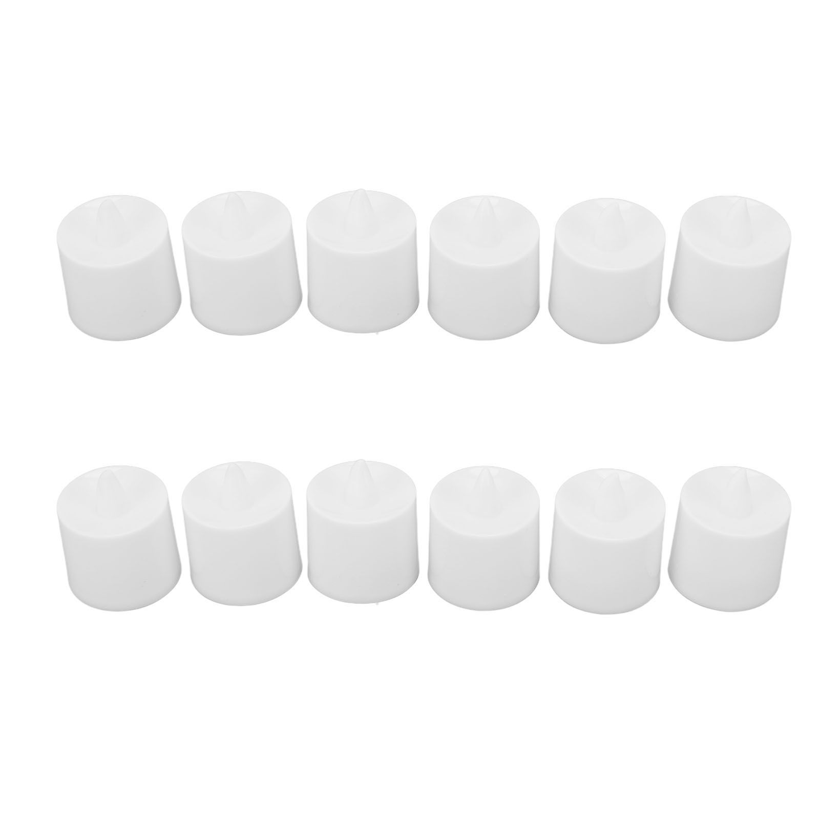 12Pcs LED Candle Light Cylindrical Shape Electronic Flameless LED Candle Lamp for Holiday Wedding Party - Image 1