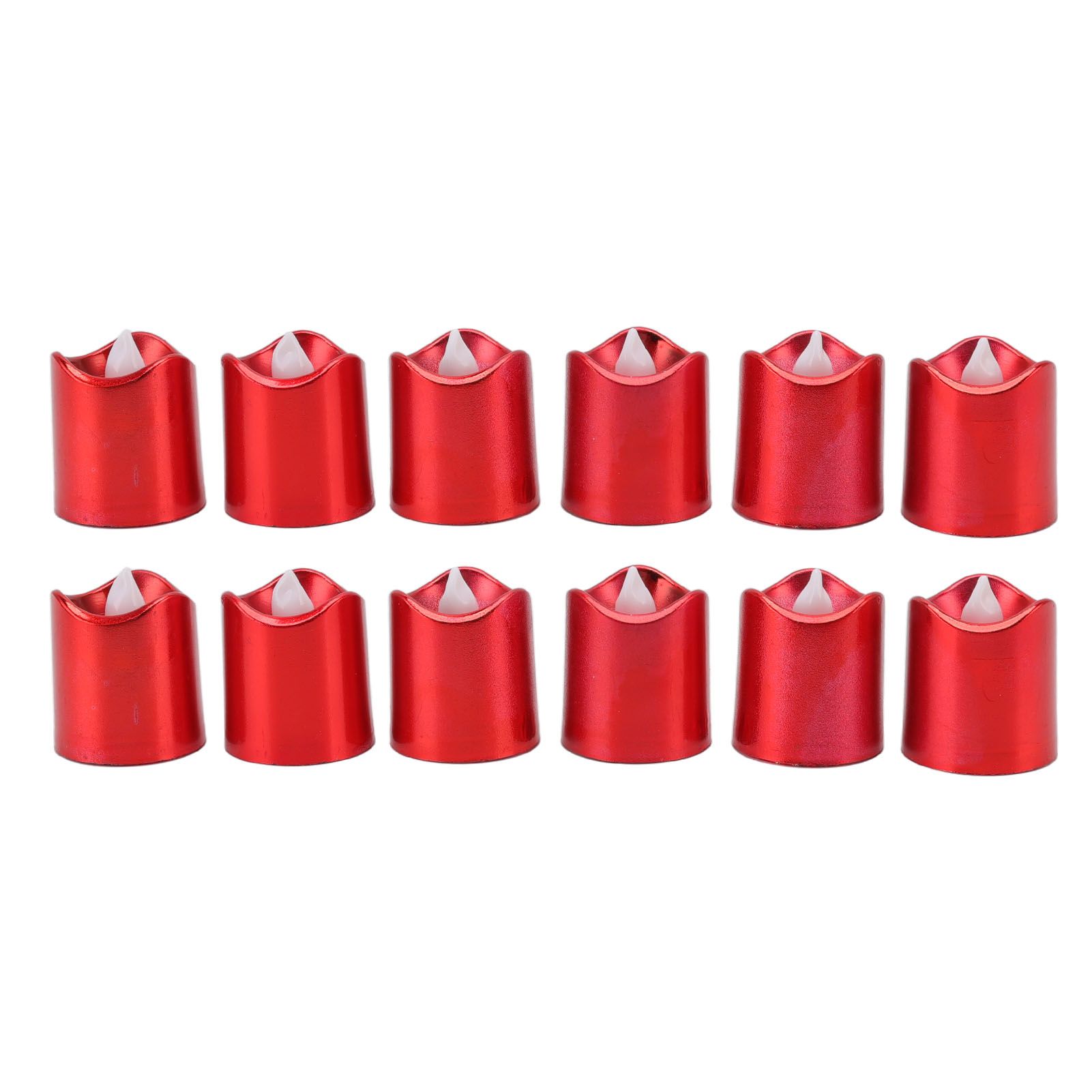 12Pcs Red LED Candle Lamp Warm Light Flameless Electronic LED Candle Light for Christmas Festival Birthday Party Wedding - Image 2