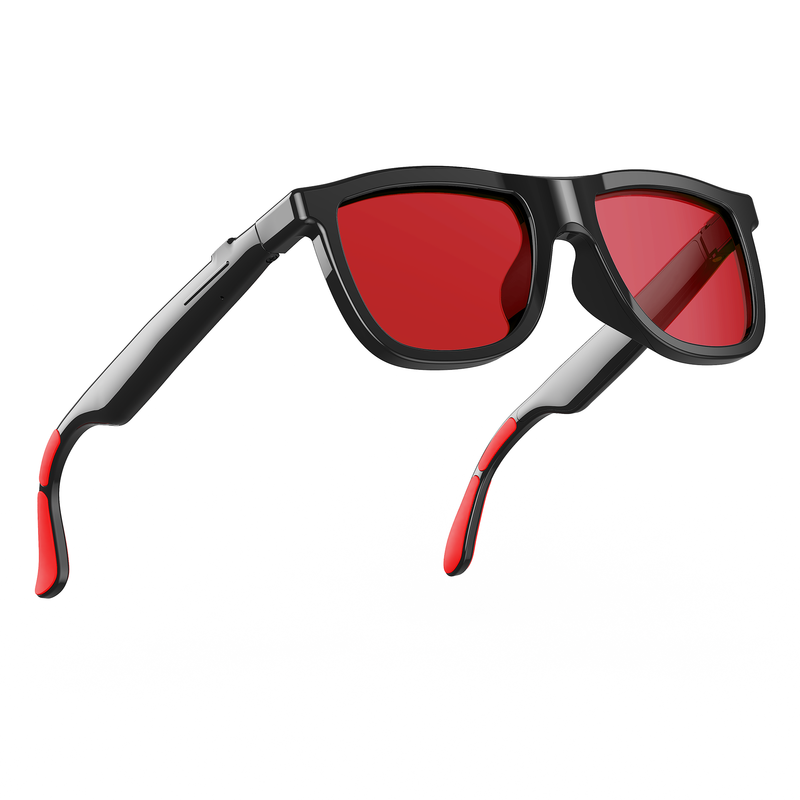 E05C Smart Open Ear Bluetooth Glasses,red - Image 1