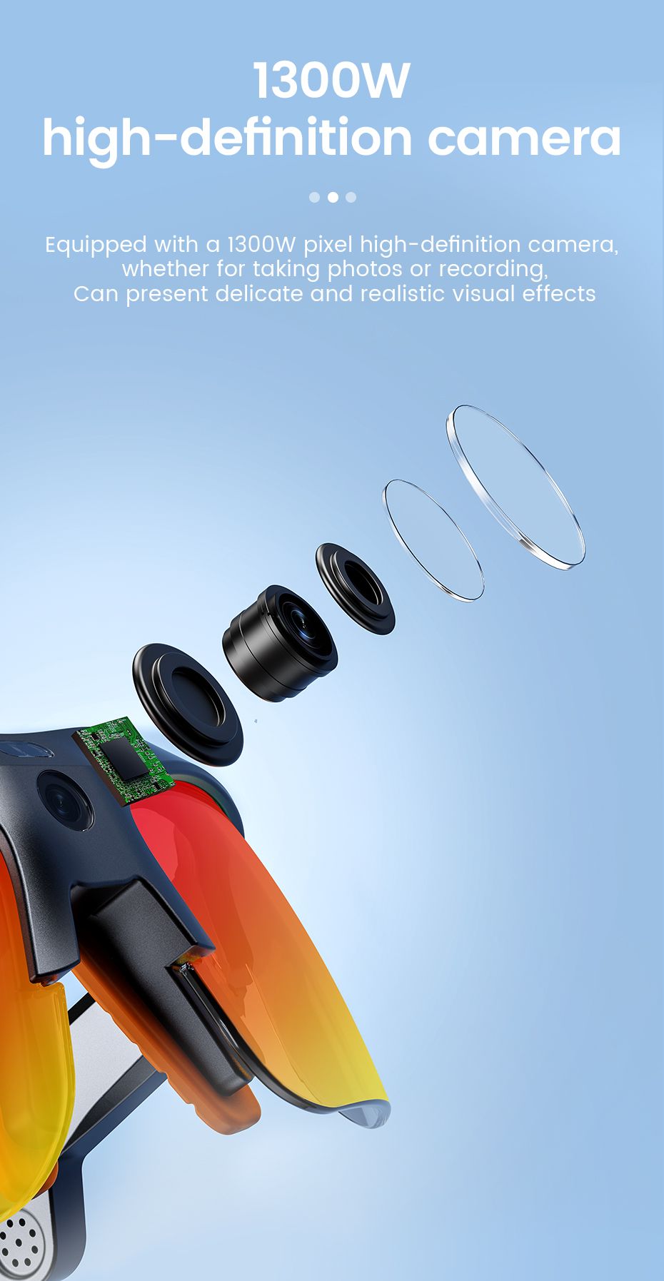 E08 Smart Bluetooth Cycling Sunglasses with Camera, UV400 Outdoor Sports Glasses，orange - Image 7